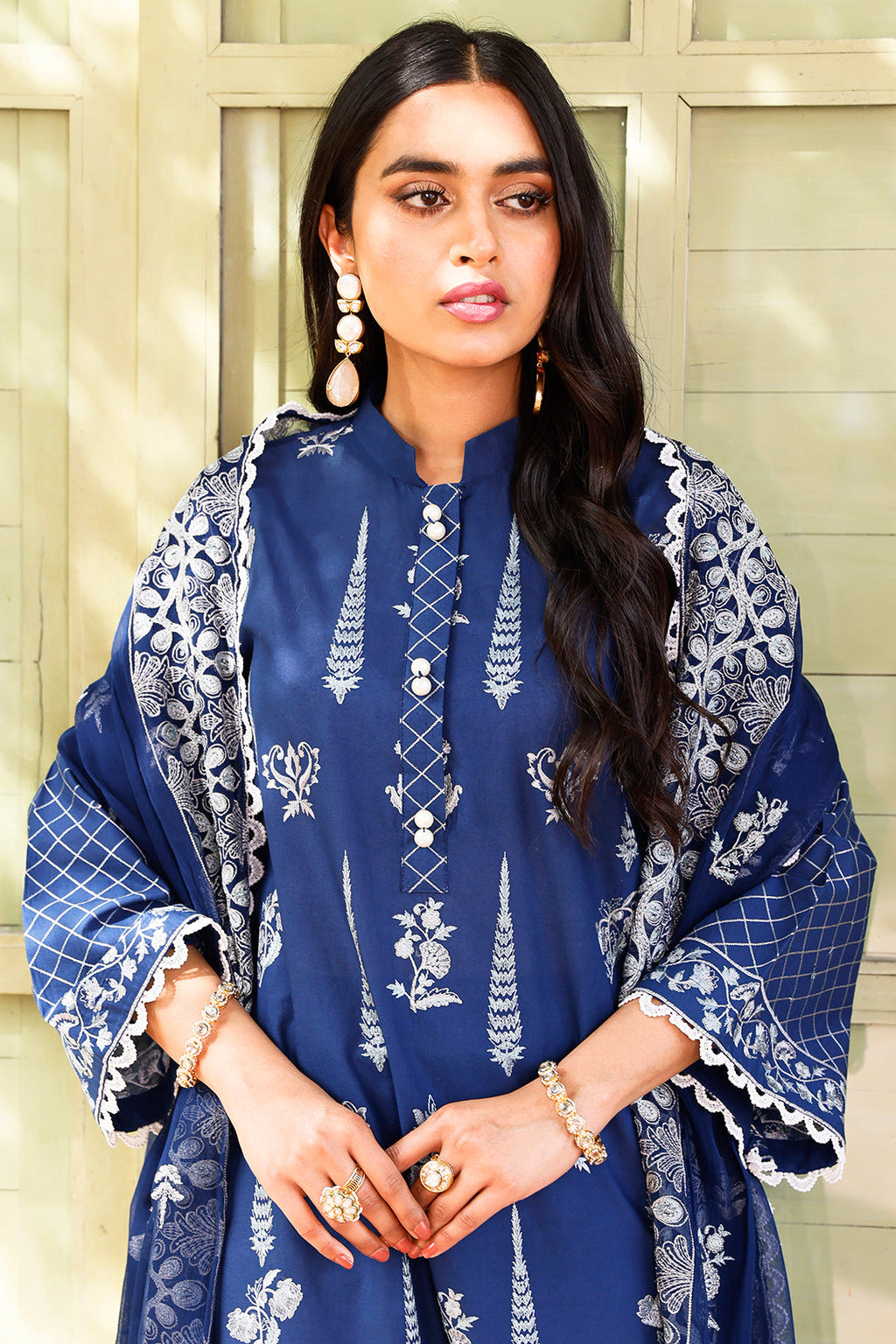 Embroidered Shirt Shalwar Dupatta - 0282