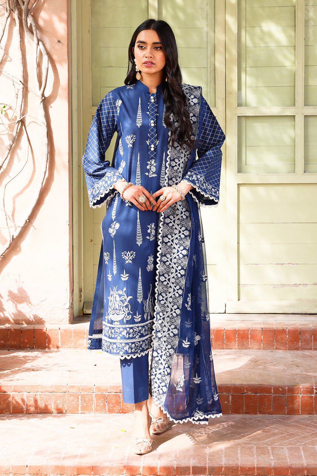 Embroidered Shirt Shalwar Dupatta - 0282