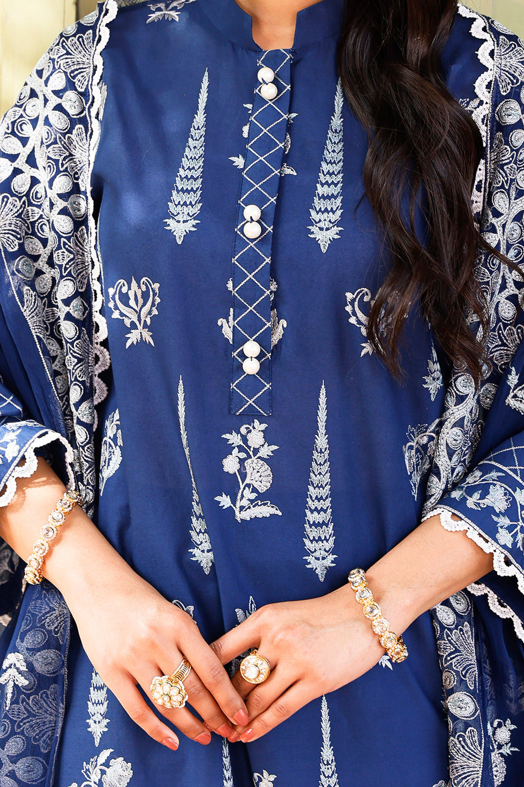 Embroidered Shirt Shalwar Dupatta - 0282