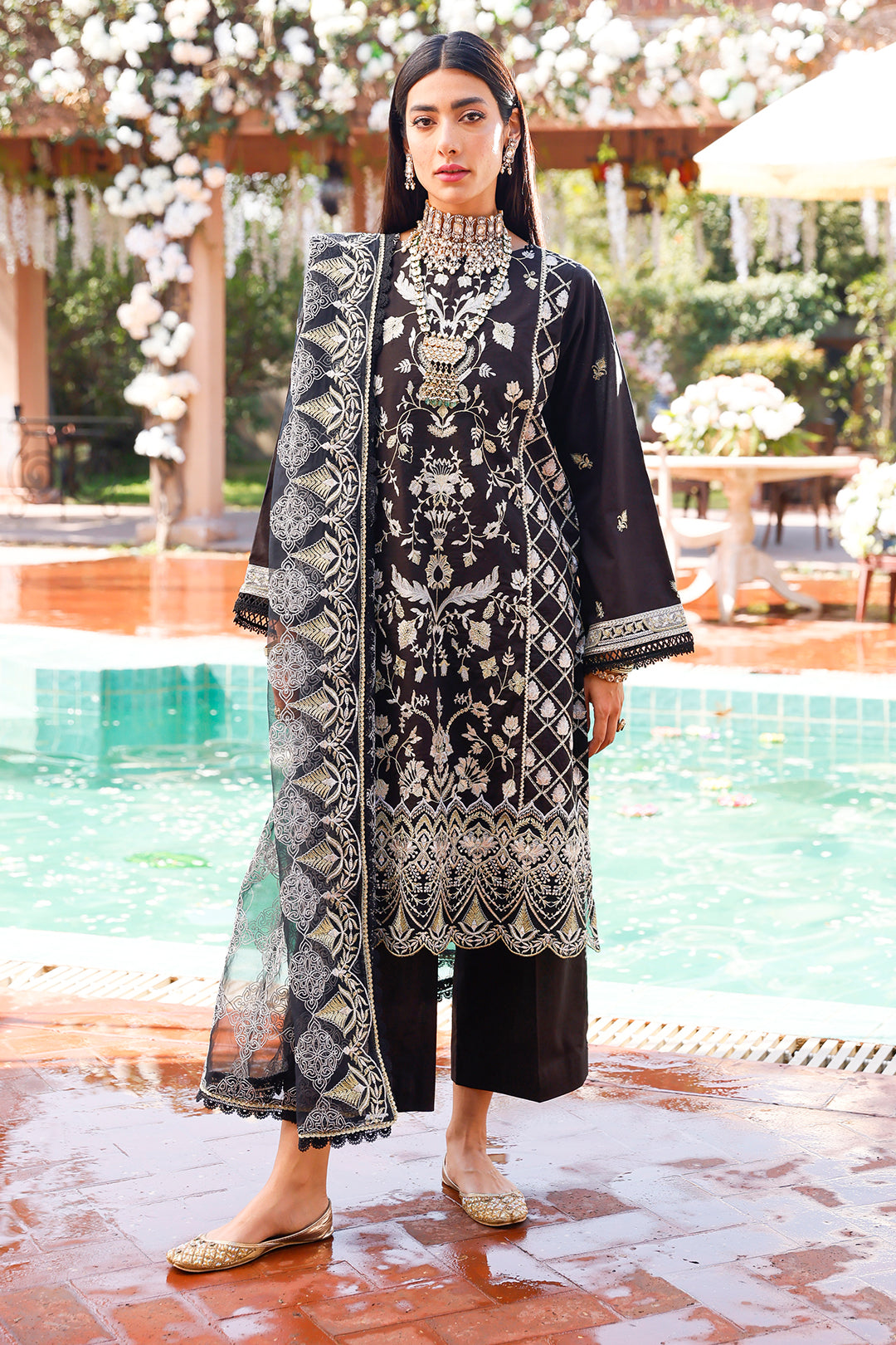 Embroidered Shirt Shalwar Dupatta - 0286