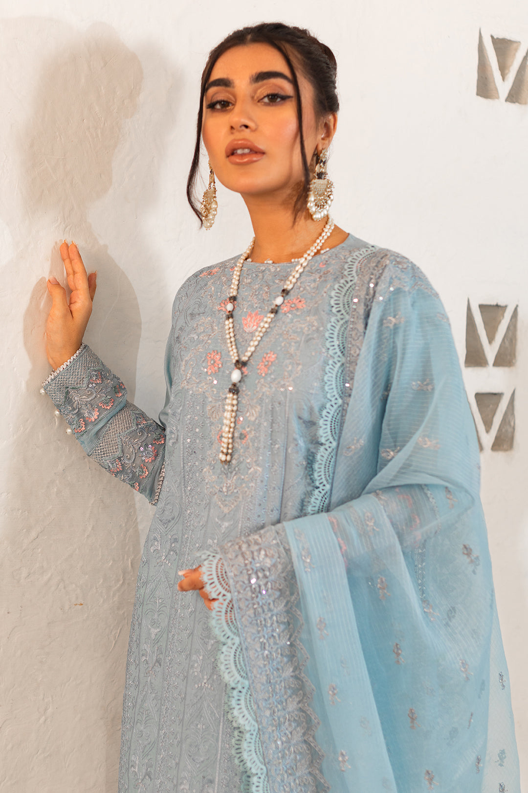 Embroidered Shirt Shalwar Dupatta - 0317