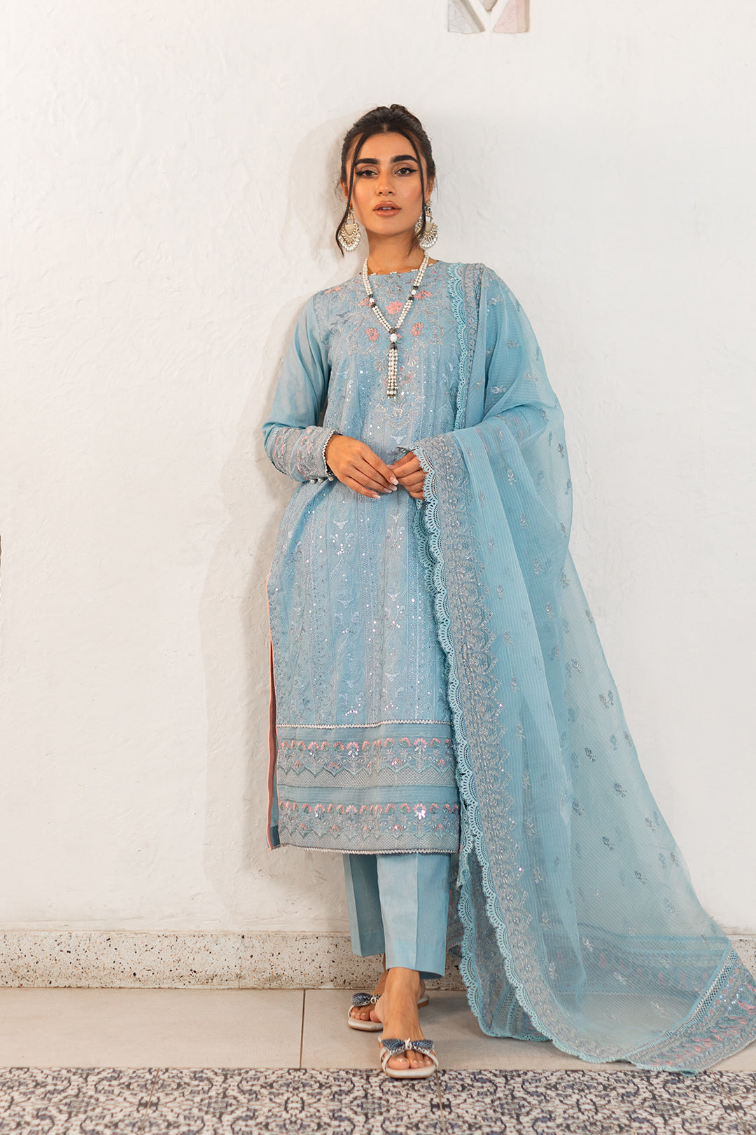 Embroidered Shirt Shalwar Dupatta - 0317