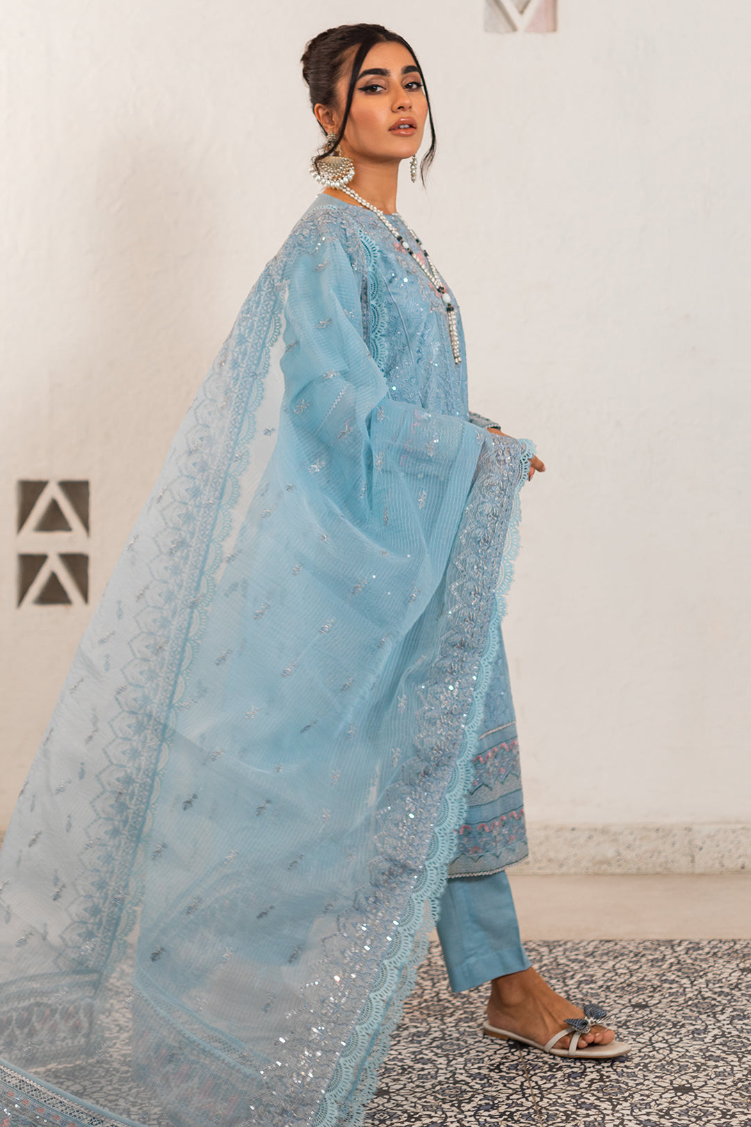 Embroidered Shirt Shalwar Dupatta - 0317