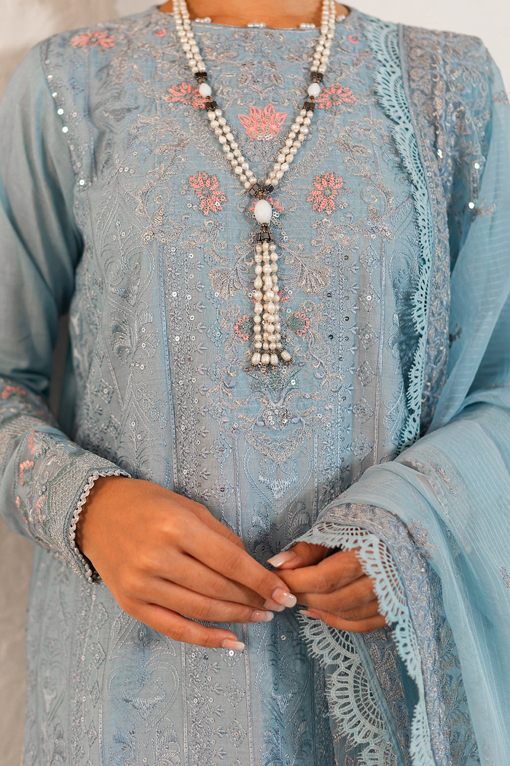 Embroidered Shirt Shalwar Dupatta - 0317