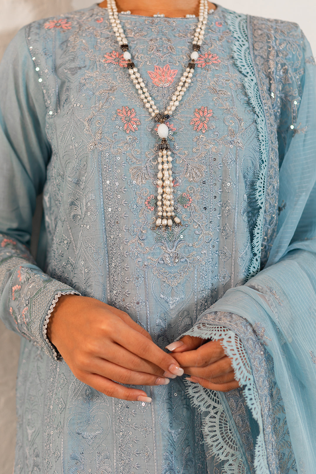 Embroidered Shirt Shalwar Dupatta - 0317