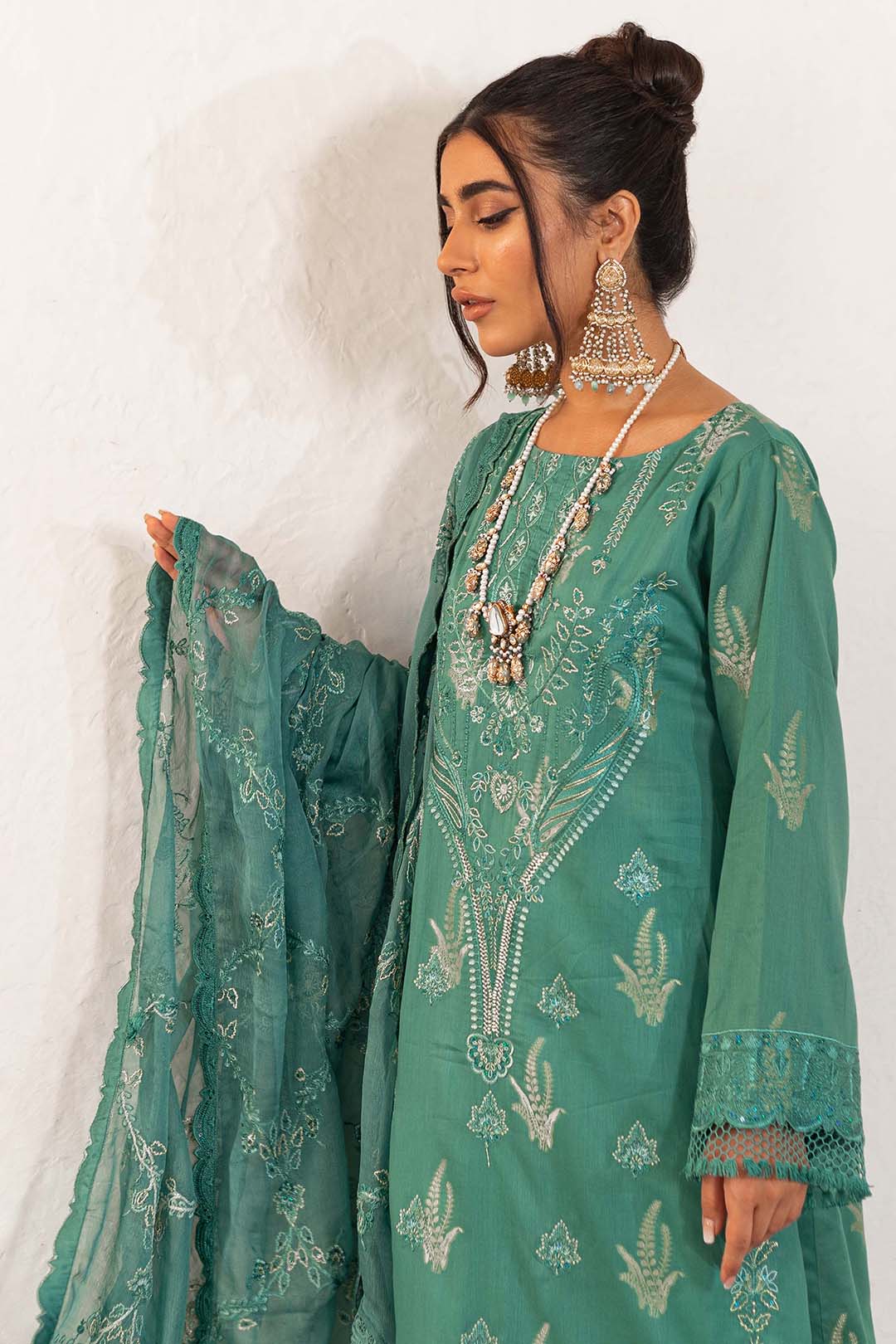 Embroidered Shirt Shalwar Dupatta - 0318
