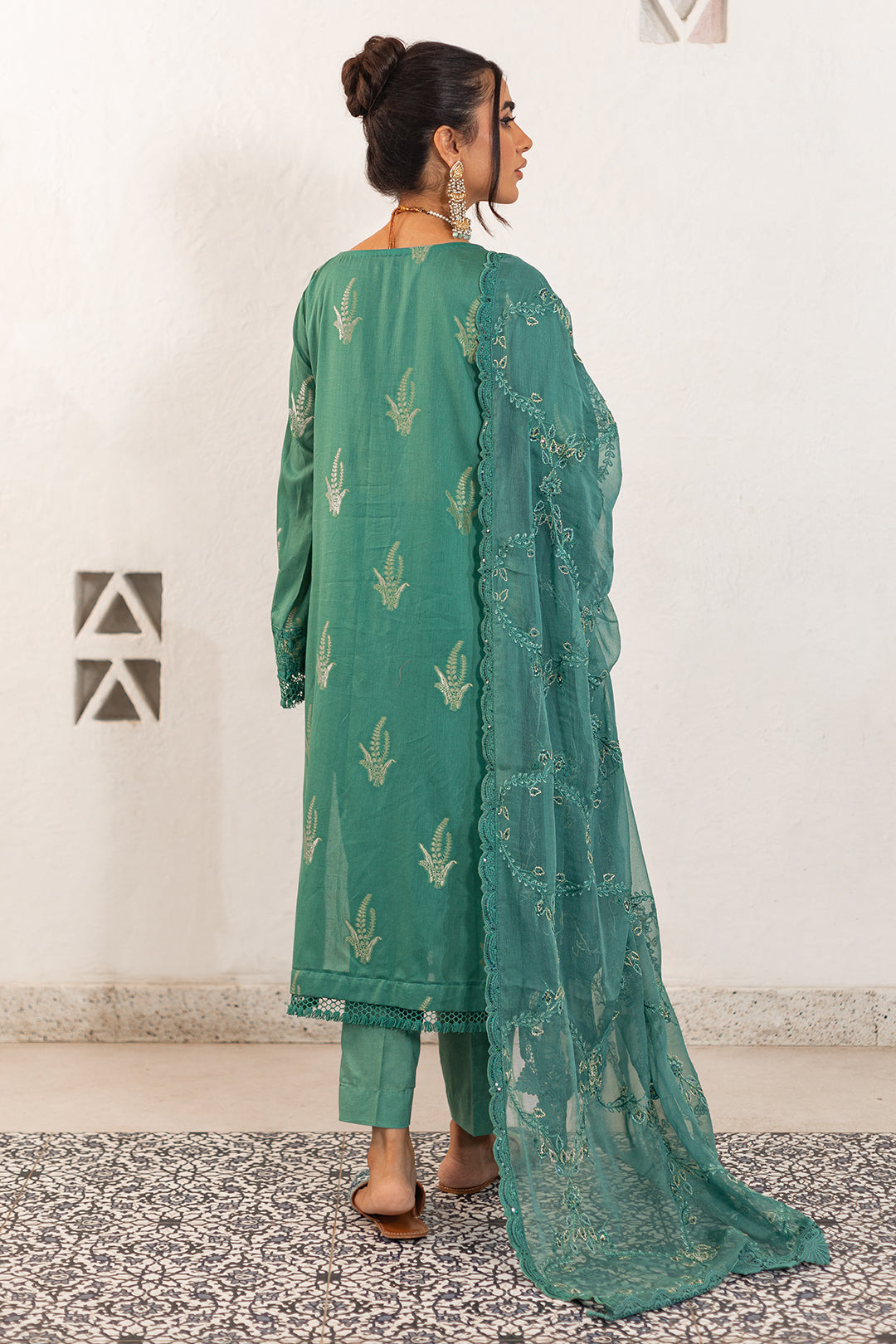 Embroidered Shirt Shalwar Dupatta - 0318