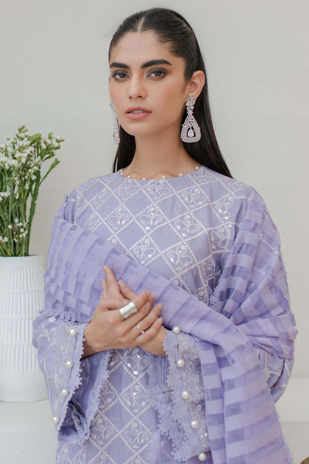 Embroidered Shirt Shalwar Dupatta - 0320