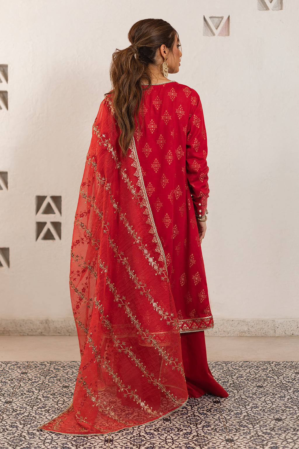 Embroidered Shirt Shalwar Dupatta - 0325