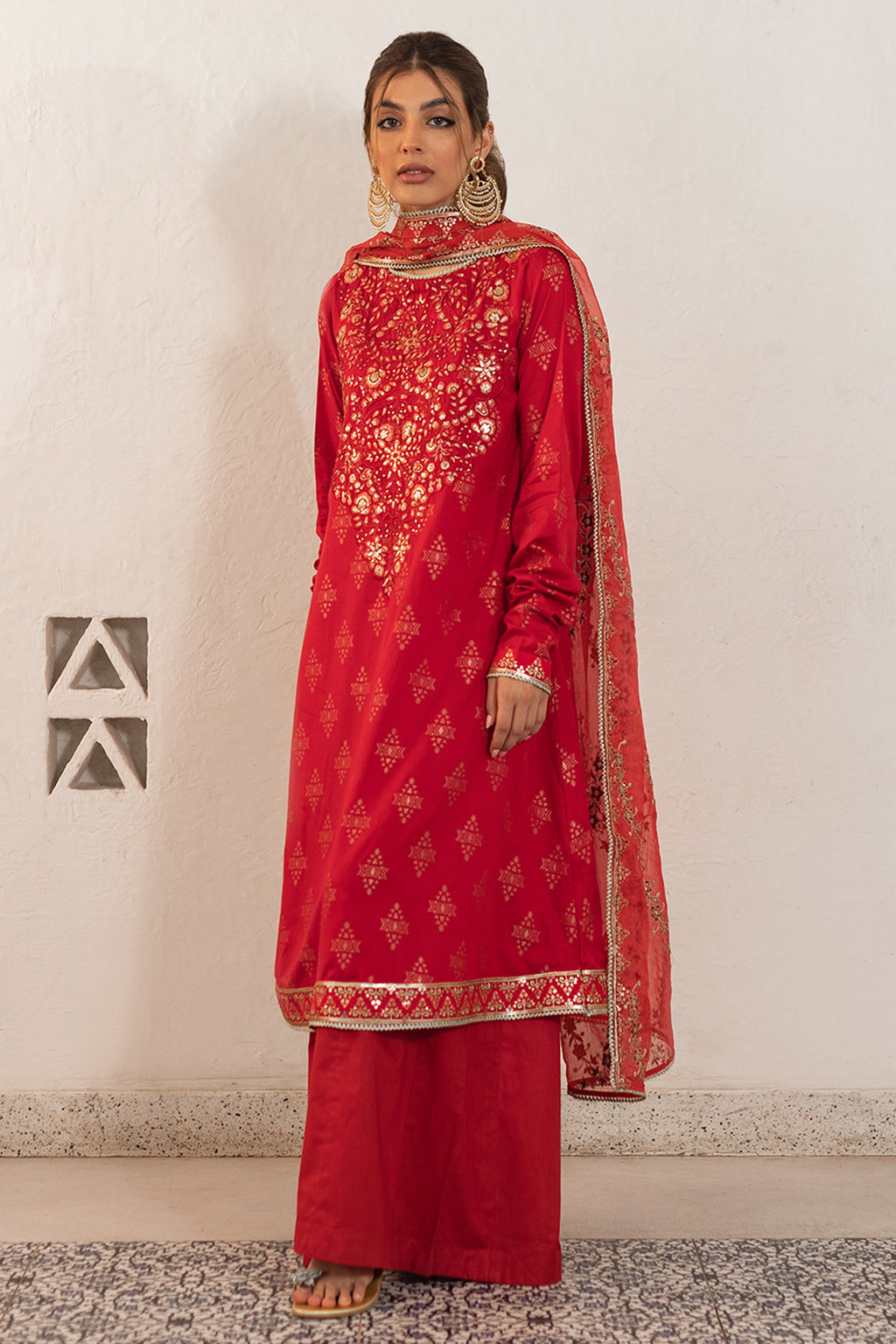 Embroidered Shirt Shalwar Dupatta - 0325