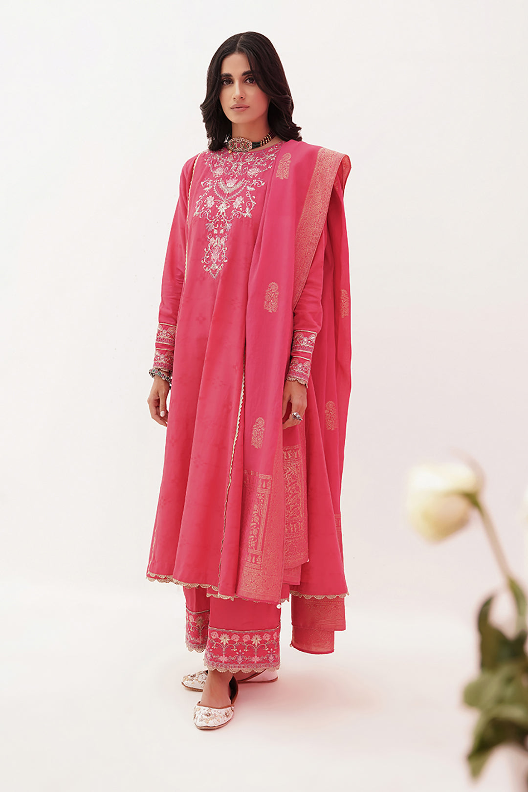 Embroidered Shirt Shalwar Dupatta - 0351