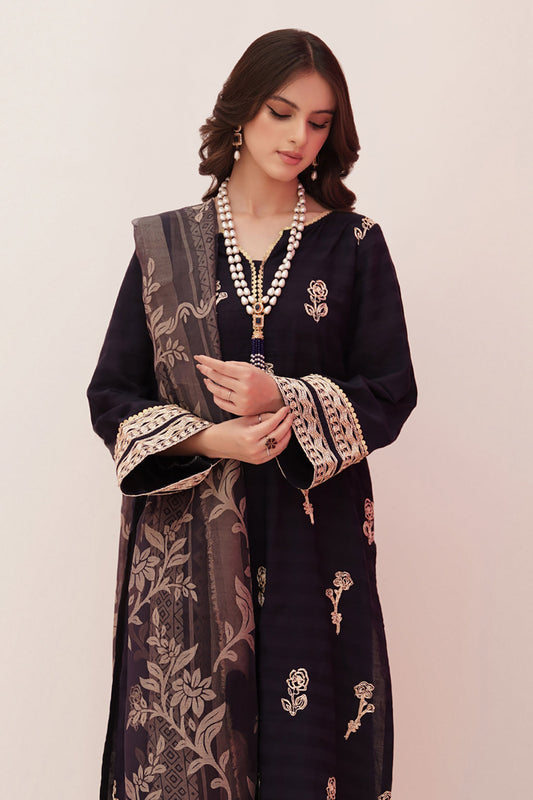 Embroidered Shirt Shalwar Dupatta - 0355