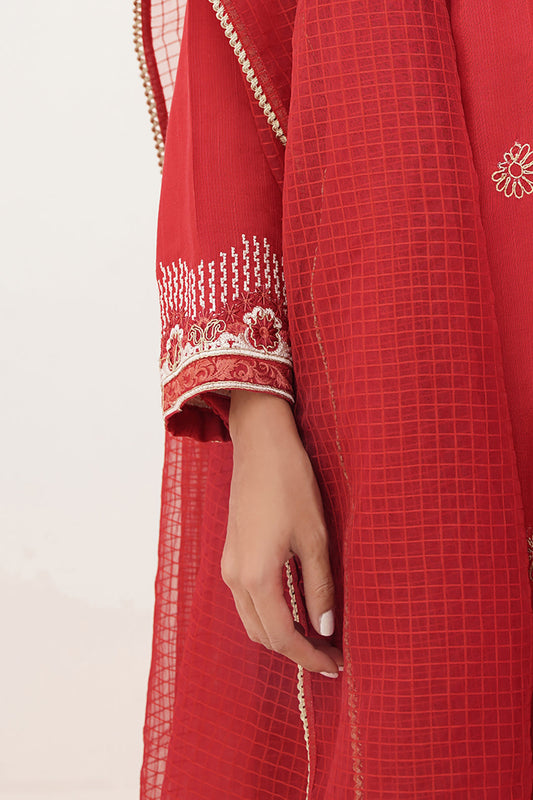 Embroidered Shirt Shalwar Dupatta - 0358