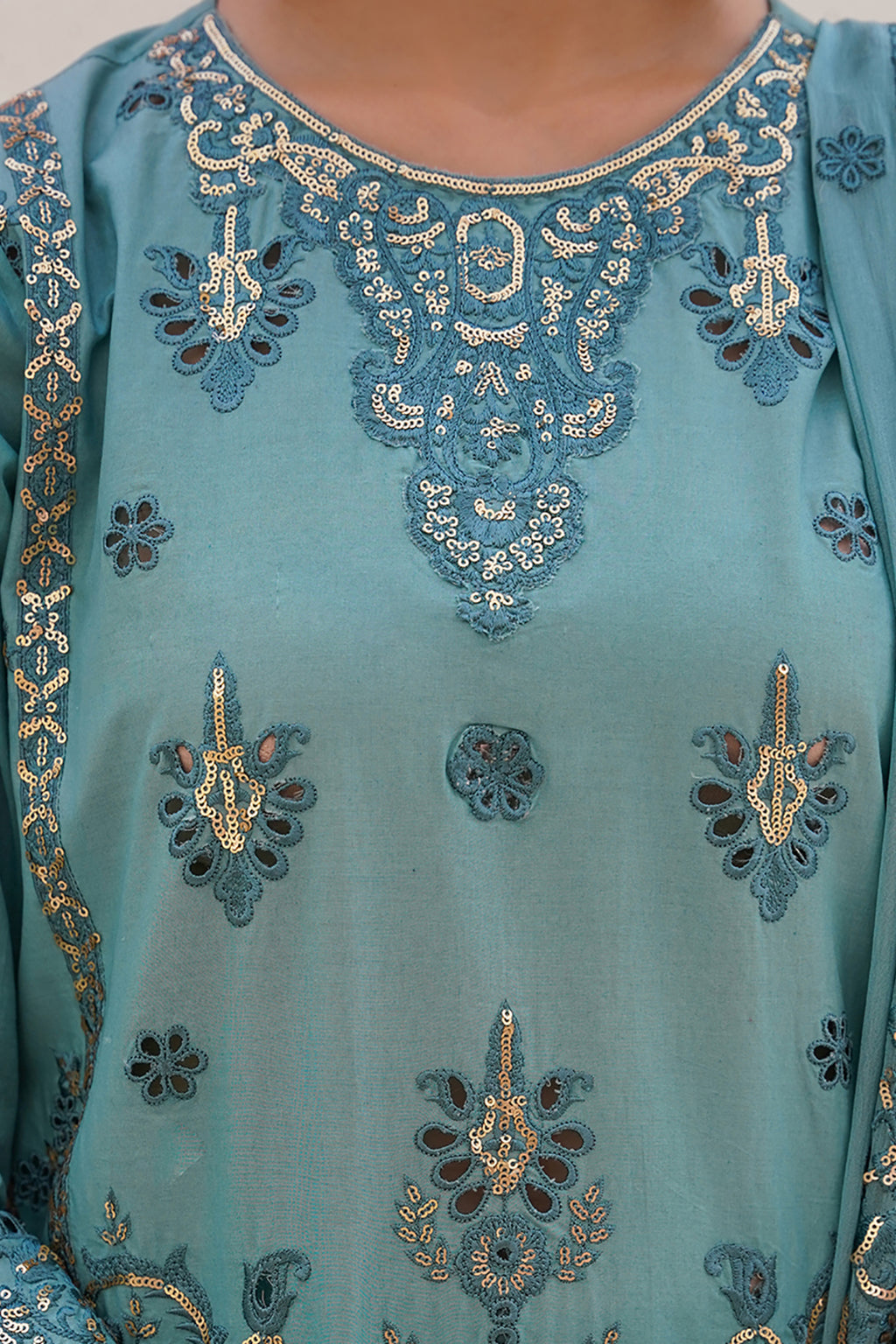 Embroidered Shirt Shalwar Dupatta - 0366