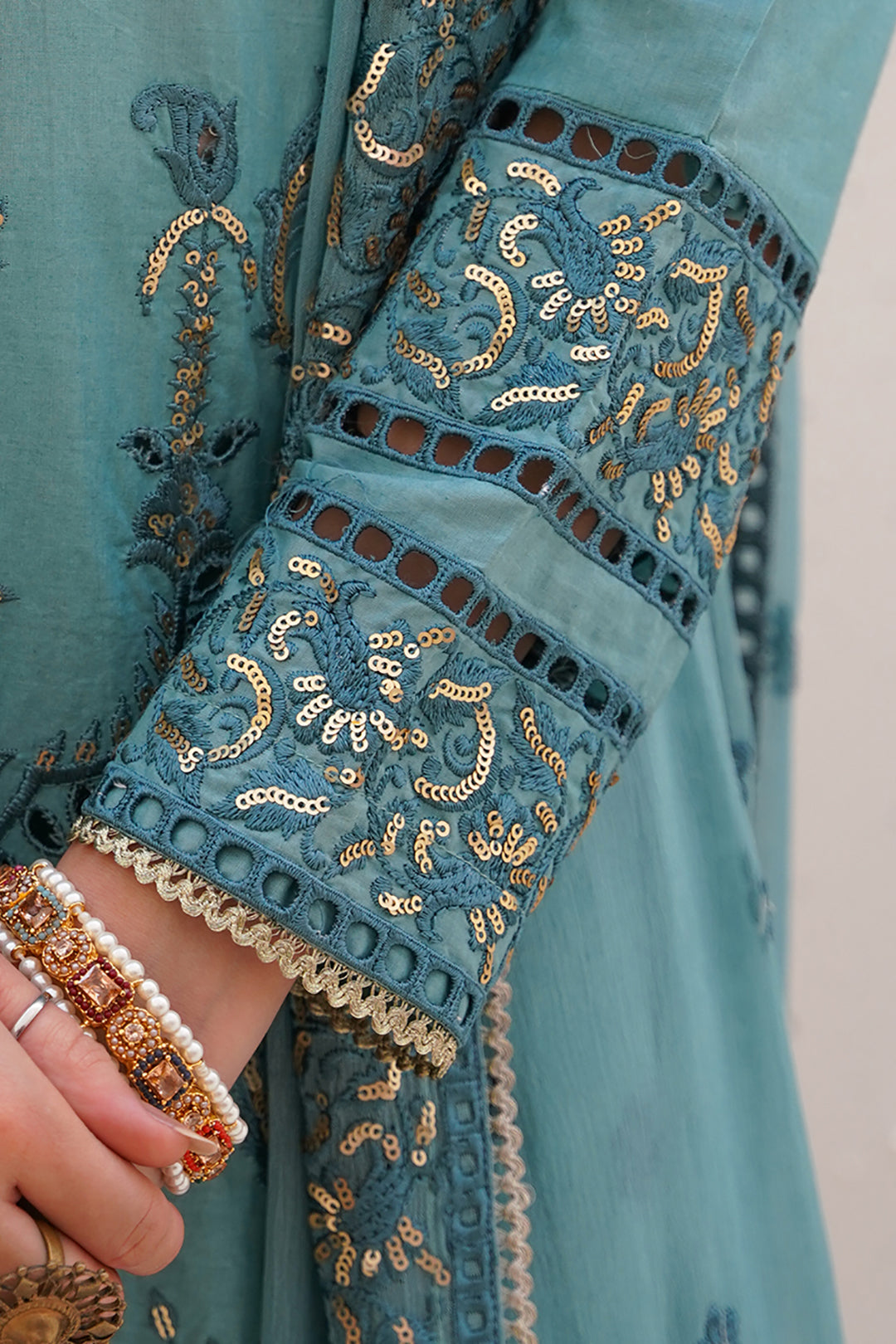 Embroidered Shirt Shalwar Dupatta - 0366