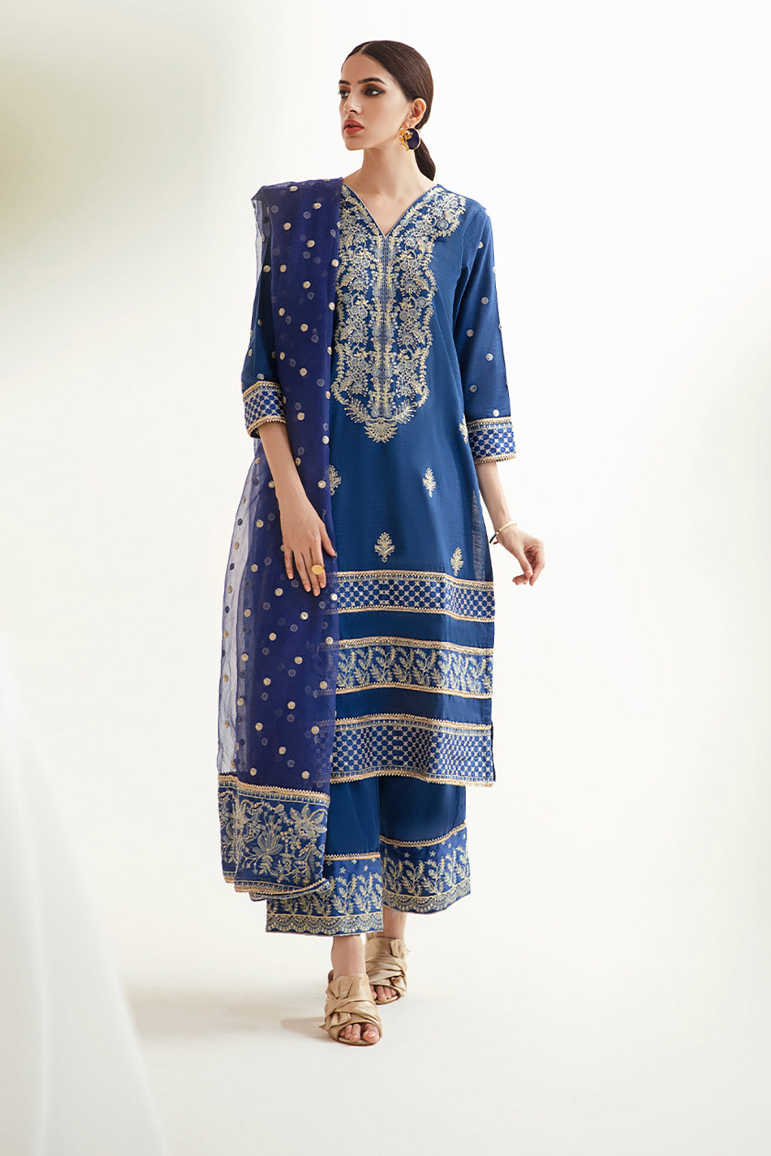 Embroidered Shirt Shalwar Dupatta - 0295