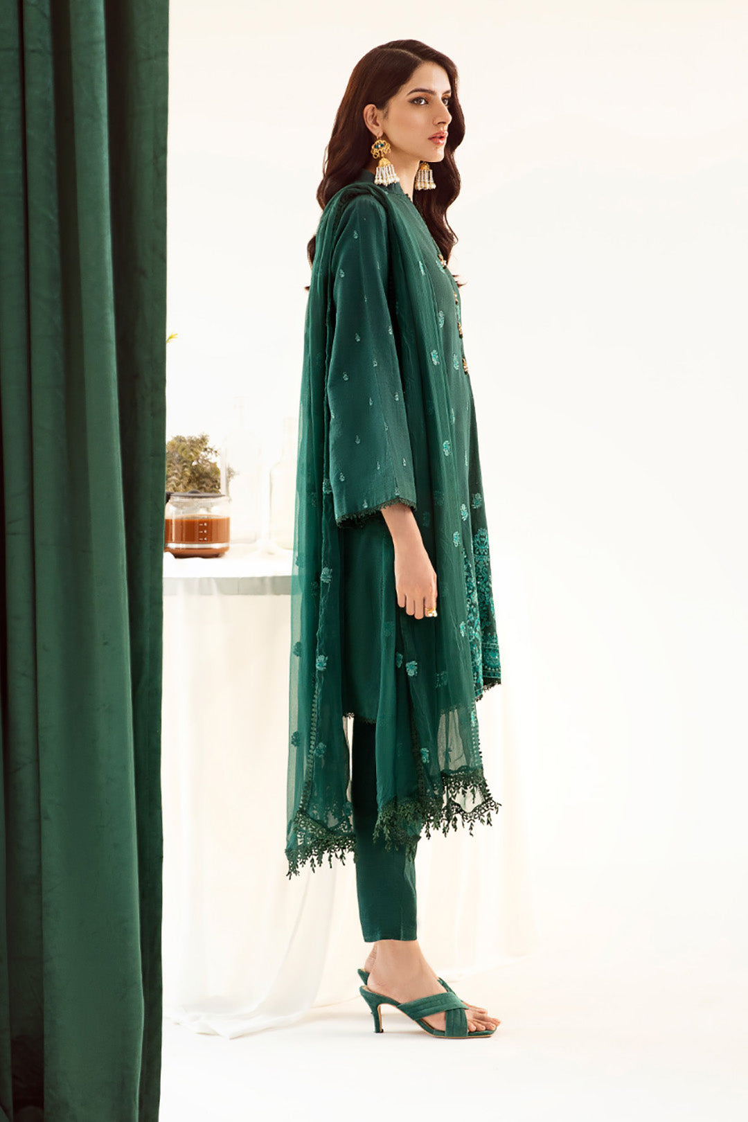 Embroidered Shirt Shalwar Dupatta - 0302