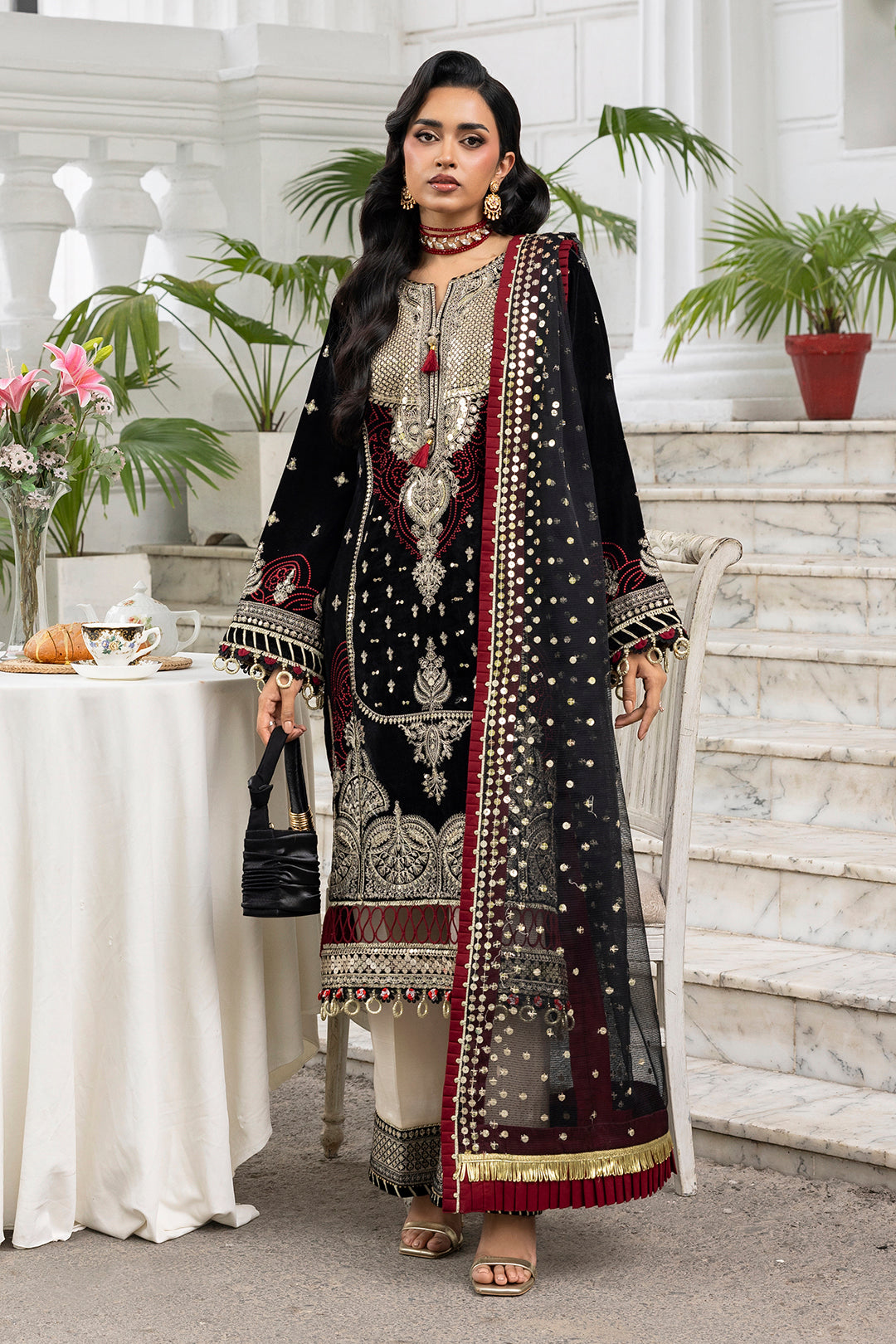 Embroidered Shirt Shalwar Dupatta - 4196