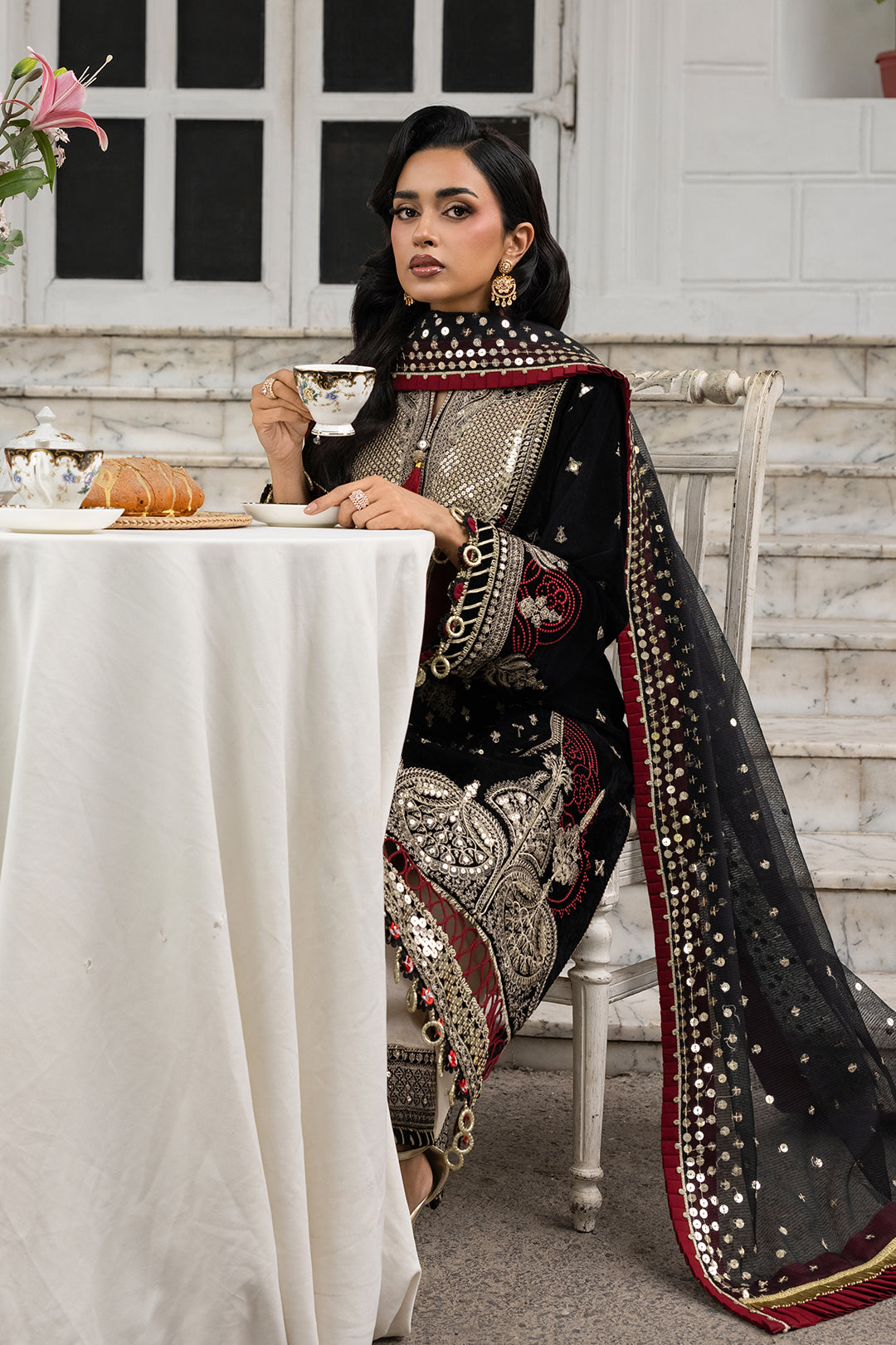 Embroidered Shirt Shalwar Dupatta - 4196