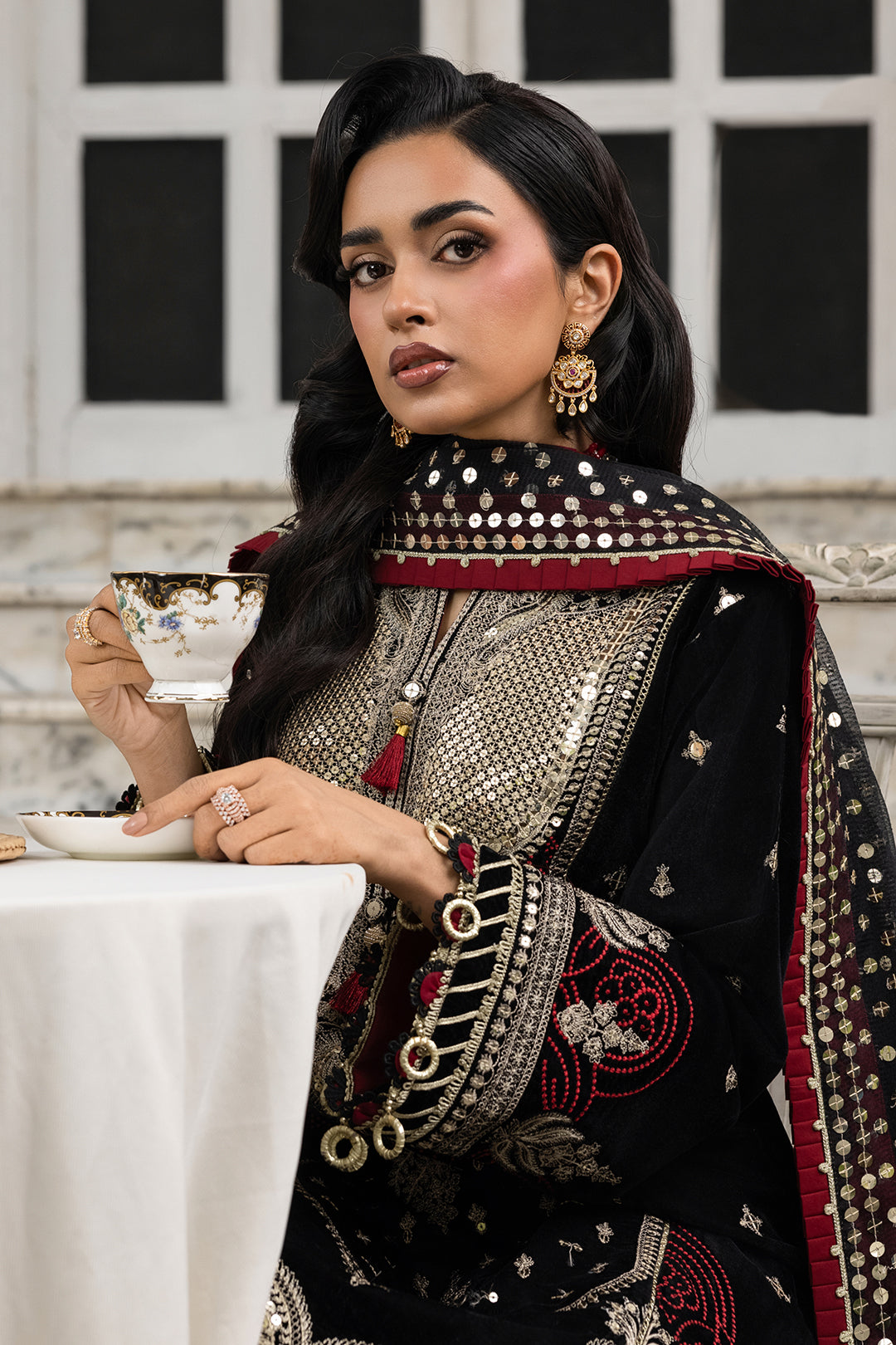 Embroidered Shirt Shalwar Dupatta - 4196