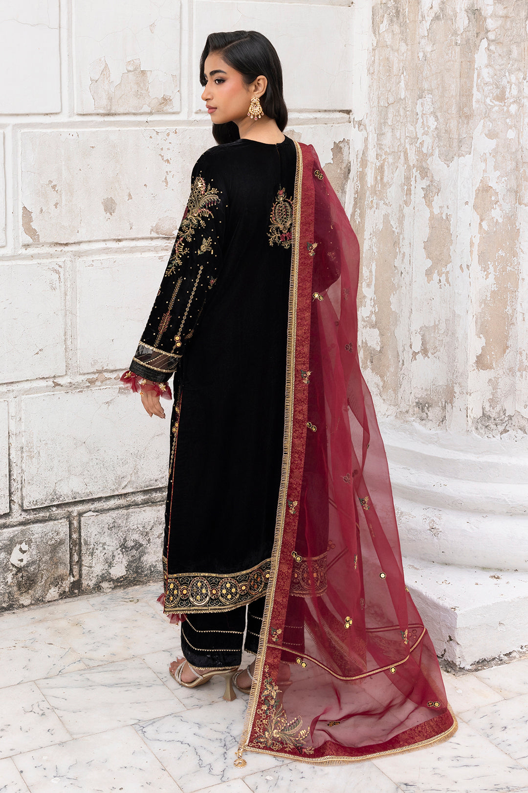 Embroidered Shirt Shalwar Dupatta - 4197