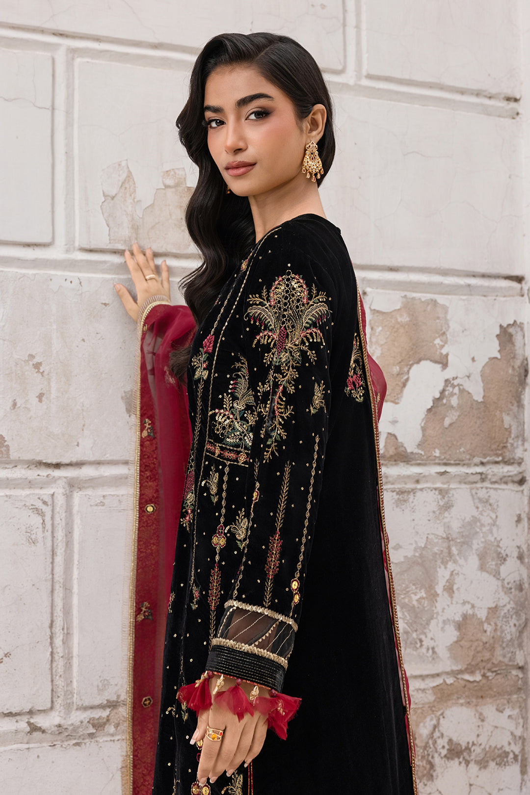 Embroidered Shirt Shalwar Dupatta - 4197