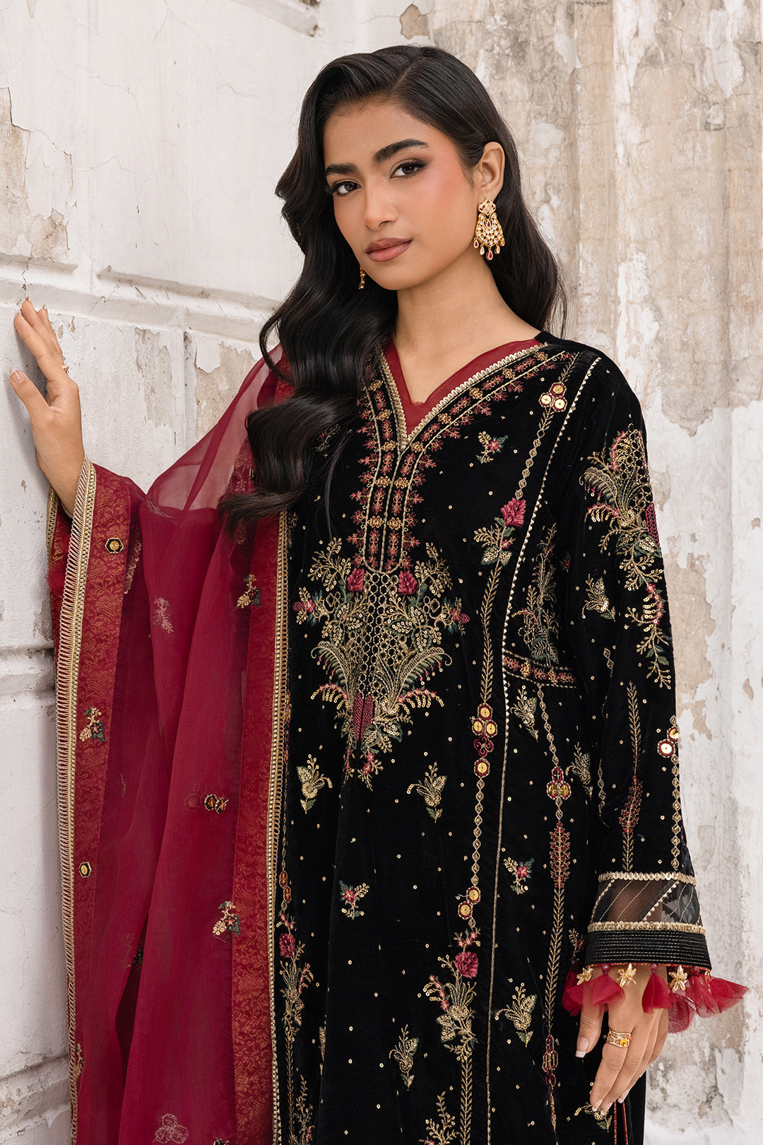 Embroidered Shirt Shalwar Dupatta - 4197