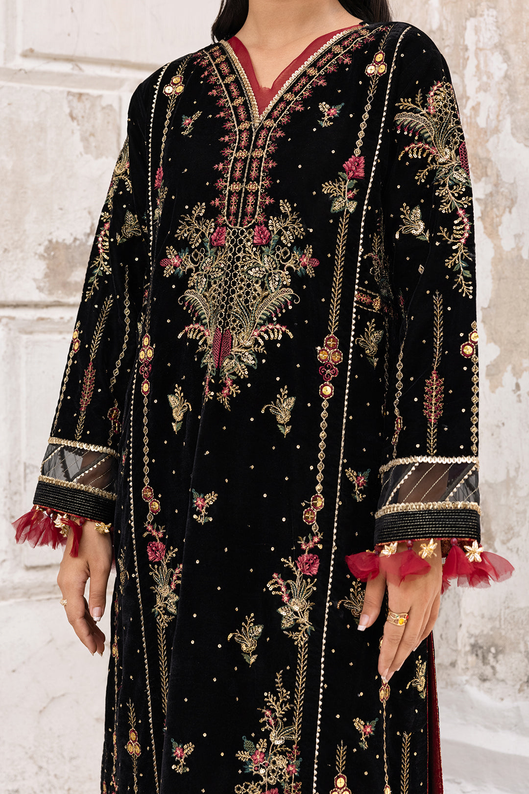 Embroidered Shirt Shalwar Dupatta - 4197