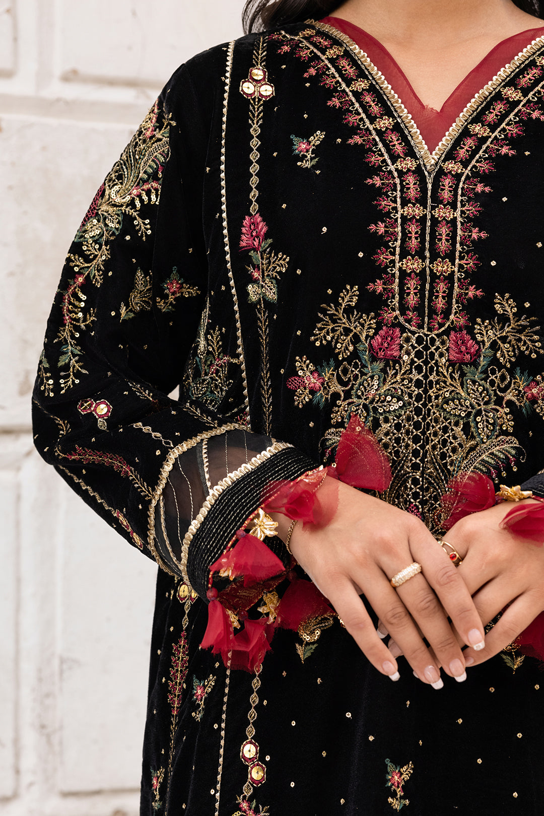 Embroidered Shirt Shalwar Dupatta - 4197