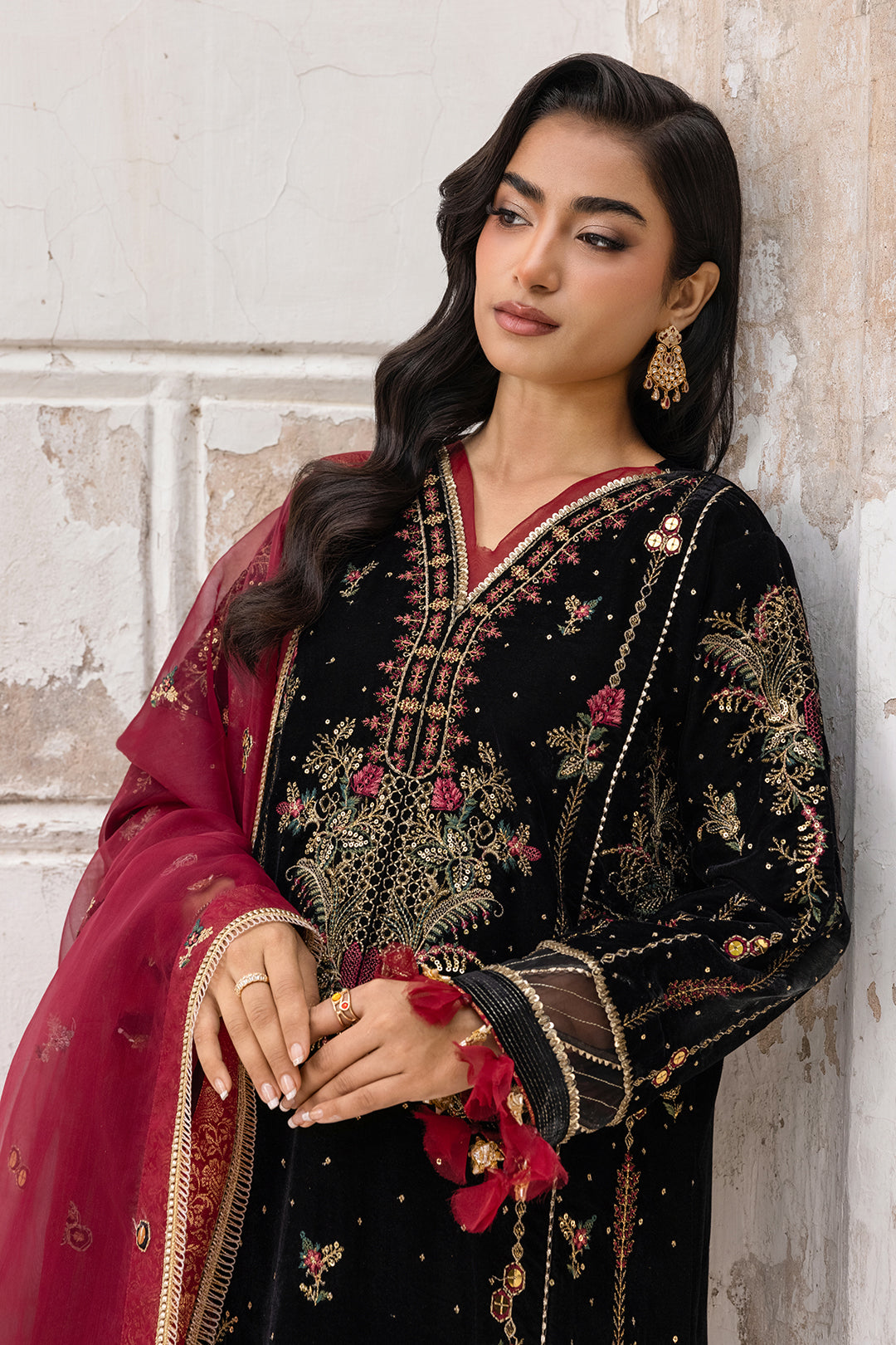 Embroidered Shirt Shalwar Dupatta - 4197