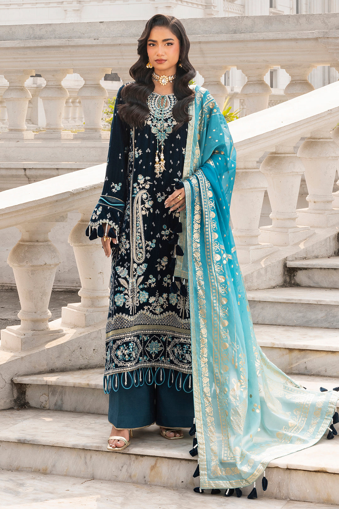 Embroidered Shirt Shalwar Dupatta - 4198