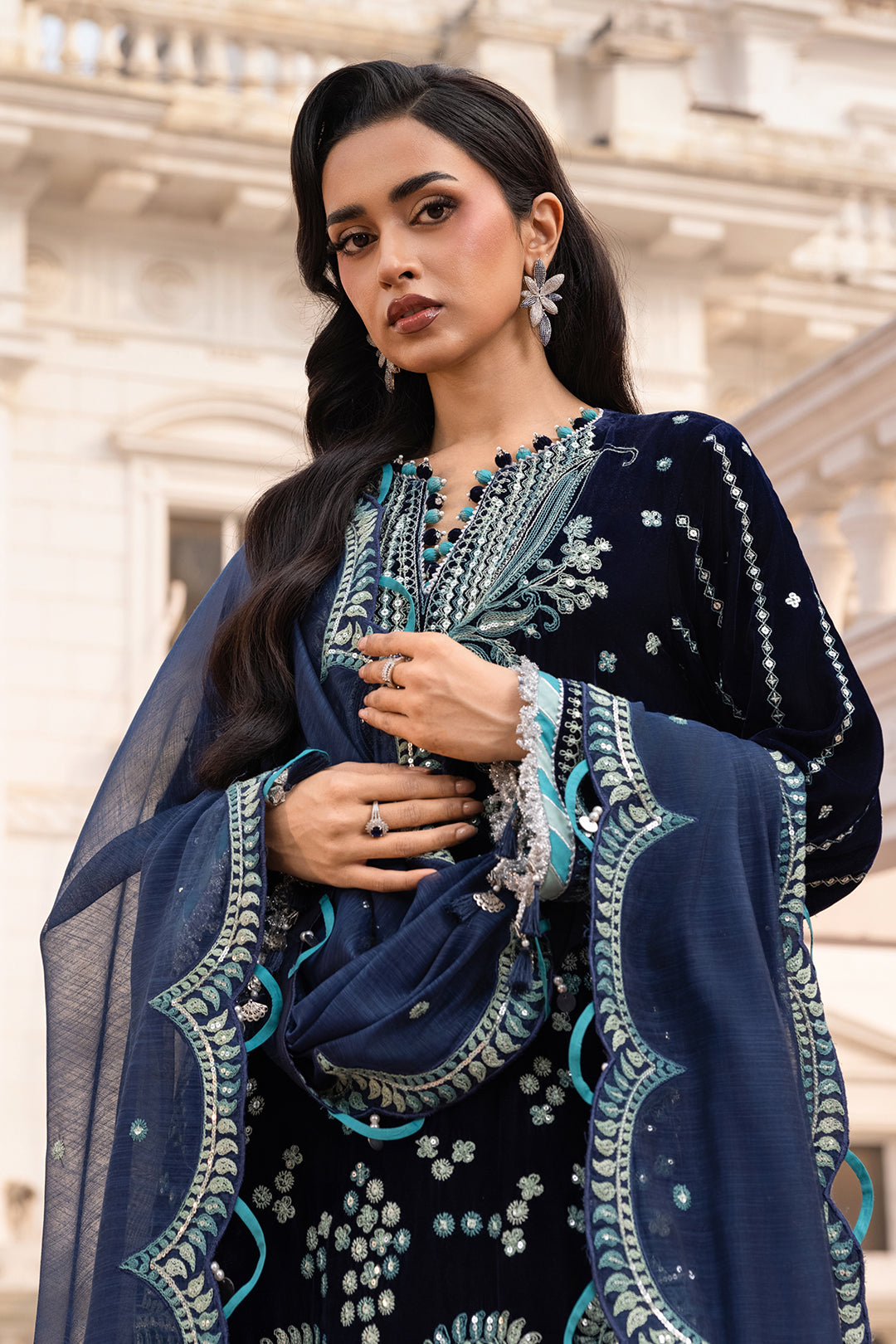 Embroidered Shirt Shalwar Dupatta - 4206