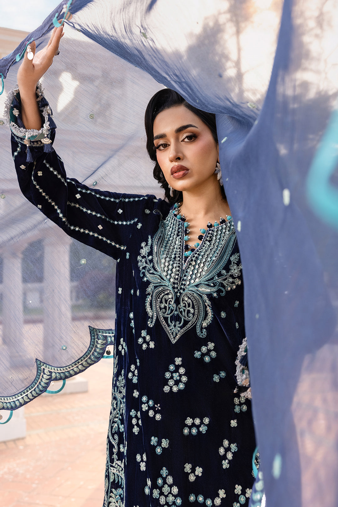 Embroidered Shirt Shalwar Dupatta - 4206