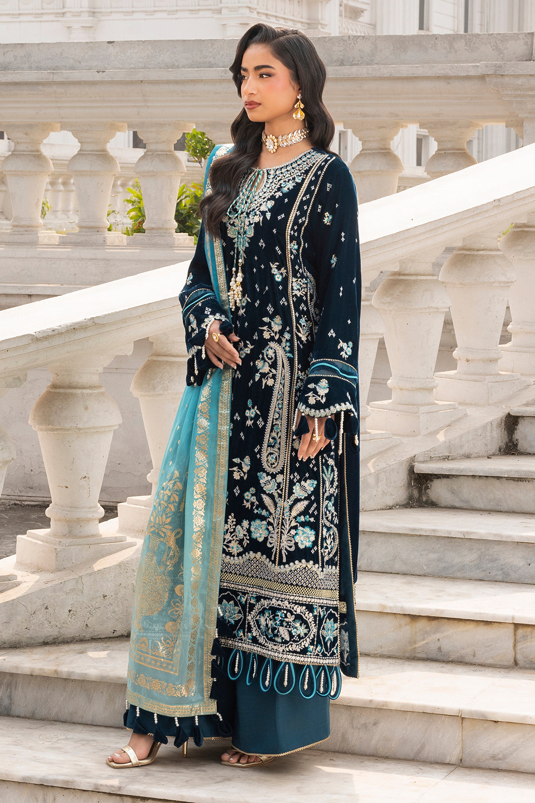Embroidered Shirt Shalwar Dupatta - 4198