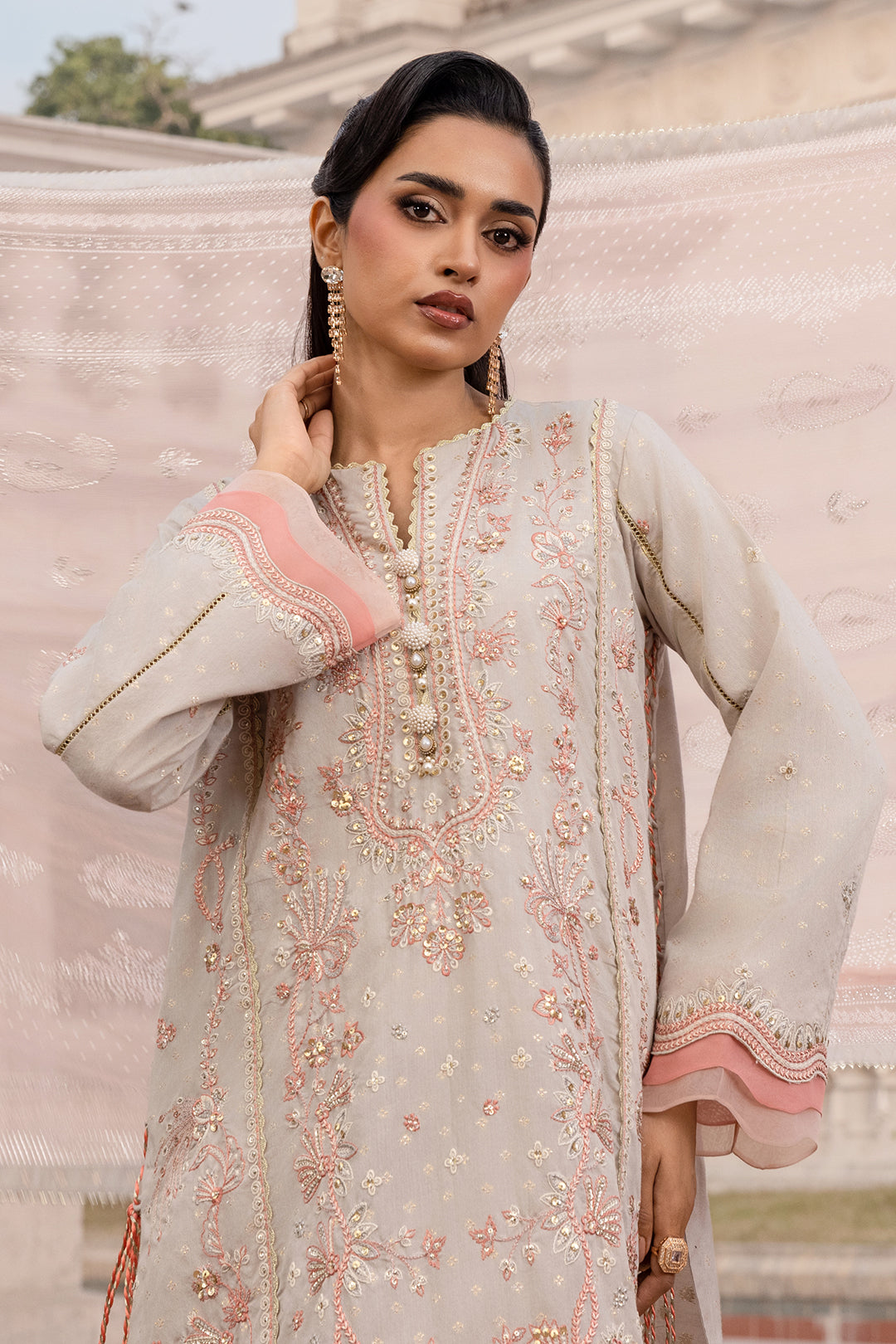 Embroidered Shirt Shalwar Dupatta - 4199