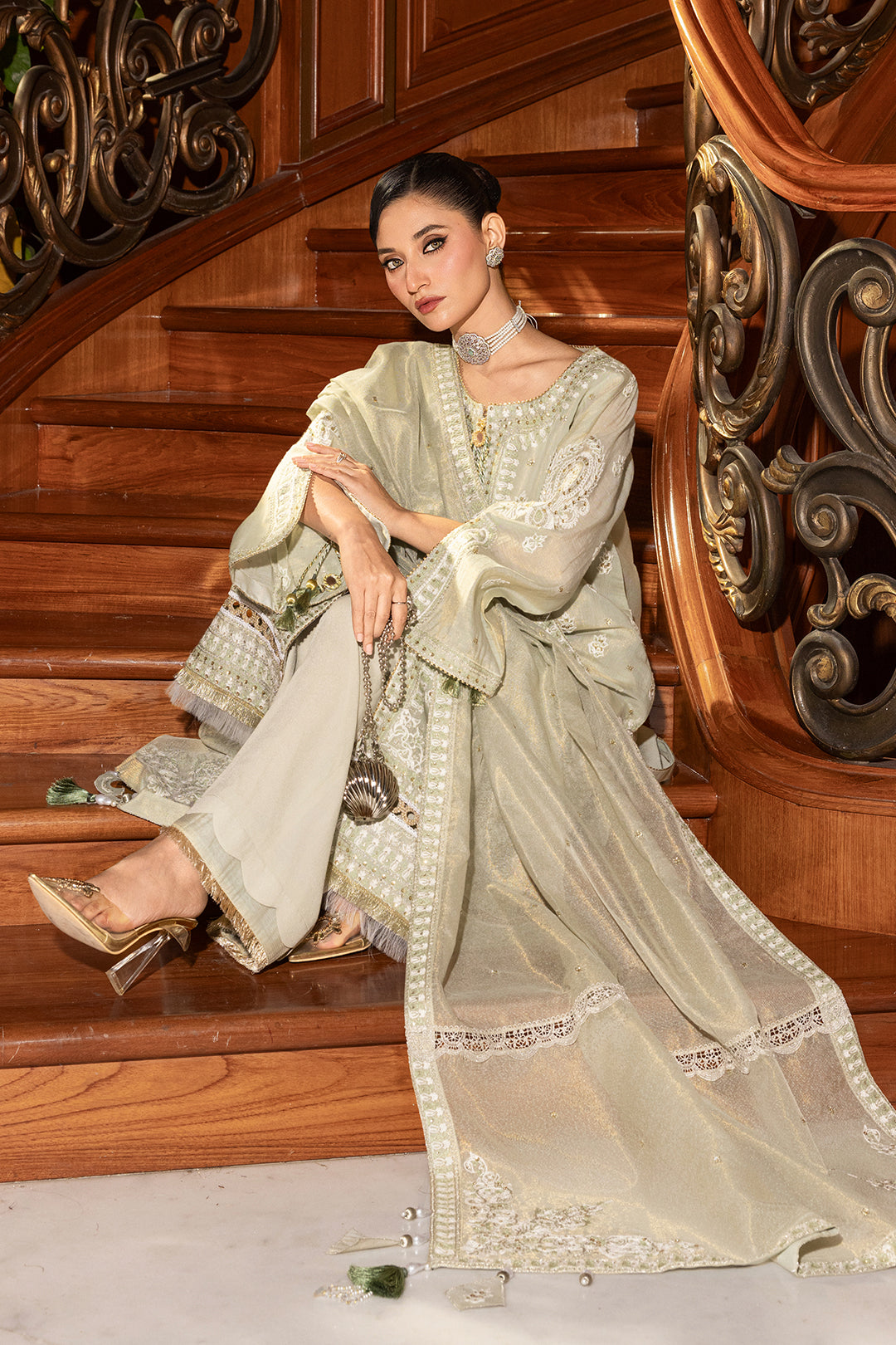 Embroidered Shirt Shalwar Dupatta - 4201