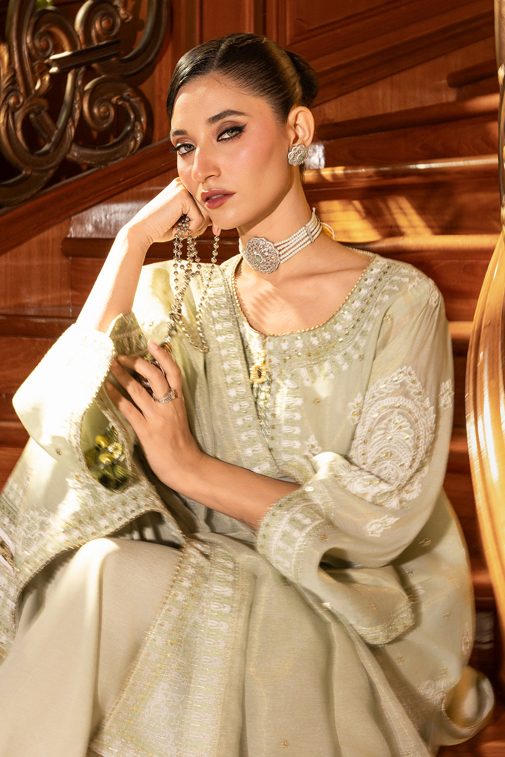 Embroidered Shirt Shalwar Dupatta - 4201