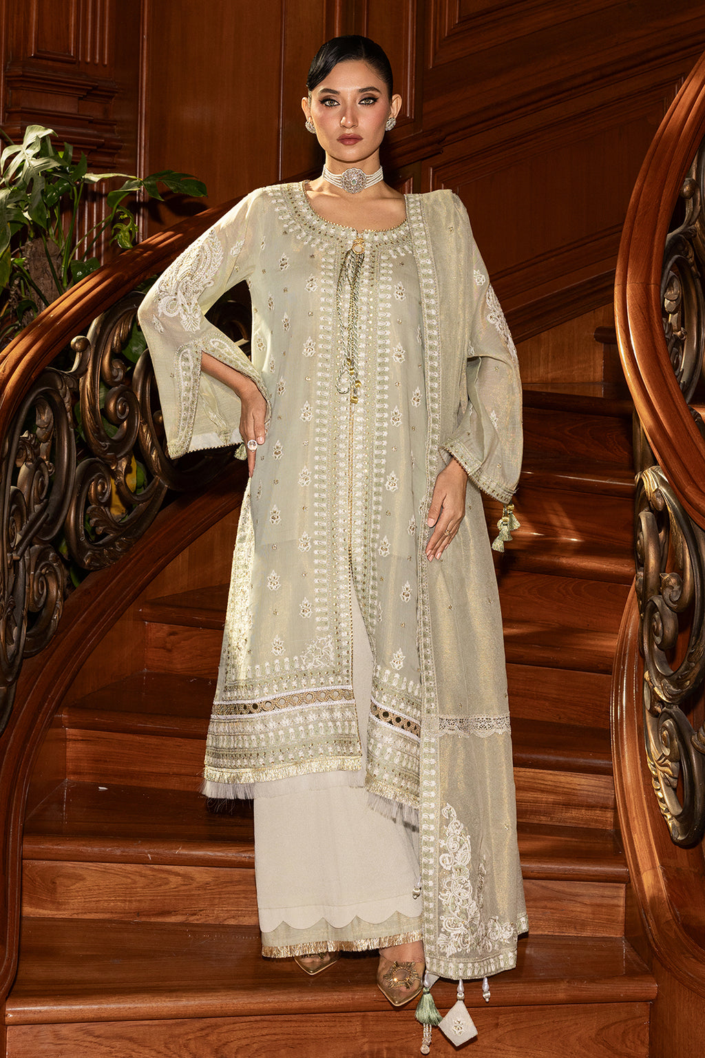 Embroidered Shirt Shalwar Dupatta - 4201