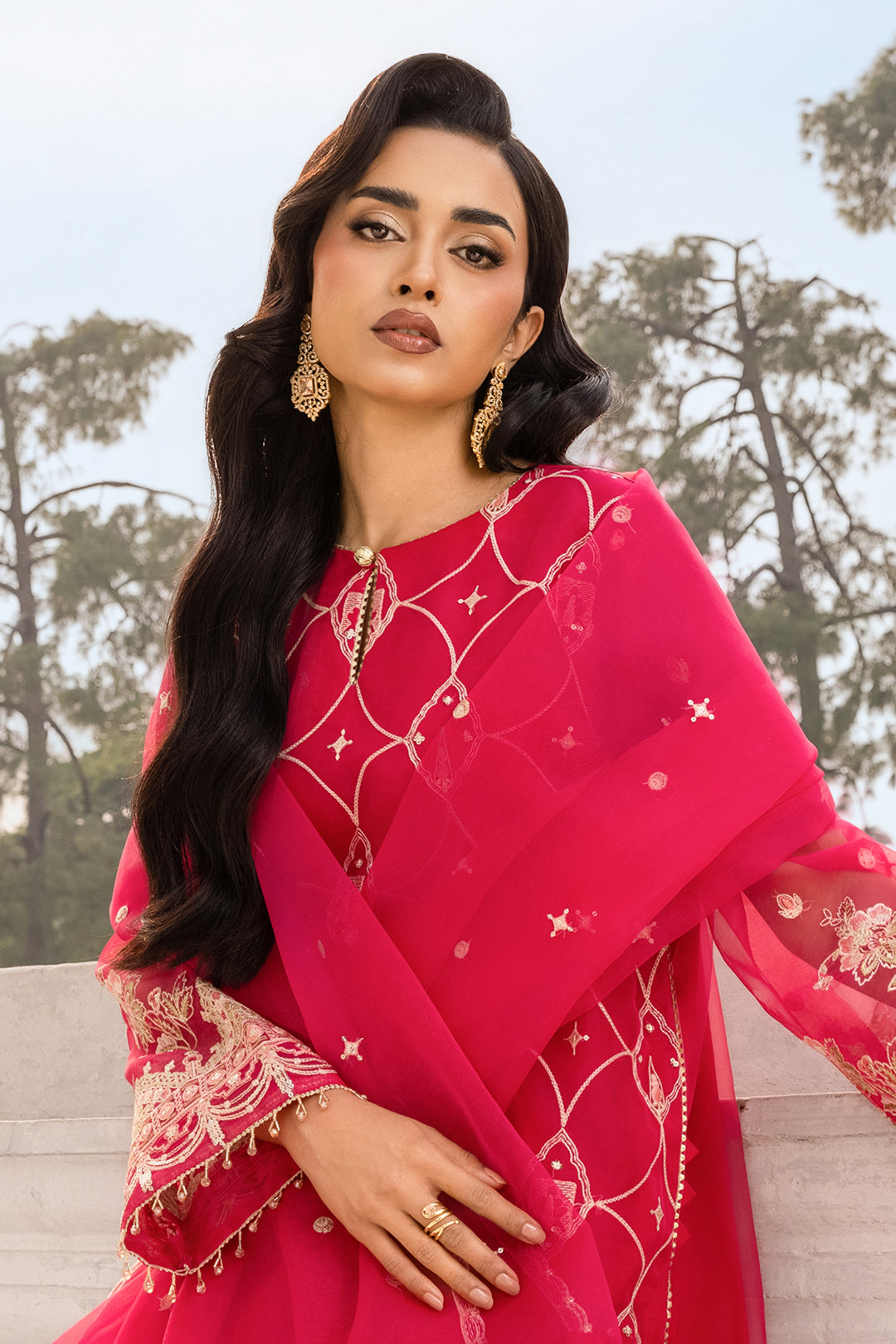 Embroidered Shirt Shalwar Dupatta - 4202