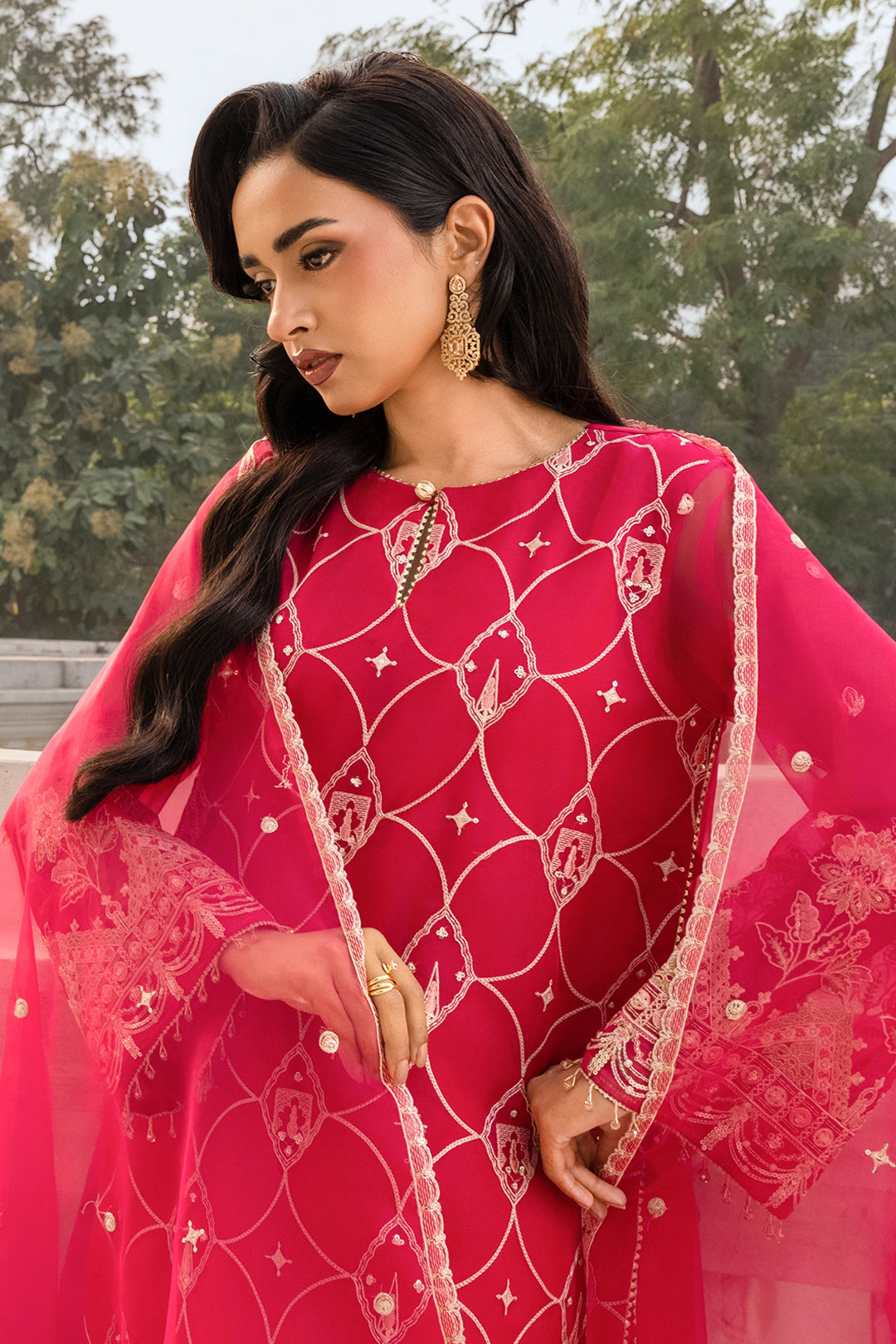 Embroidered Shirt Shalwar Dupatta - 4202