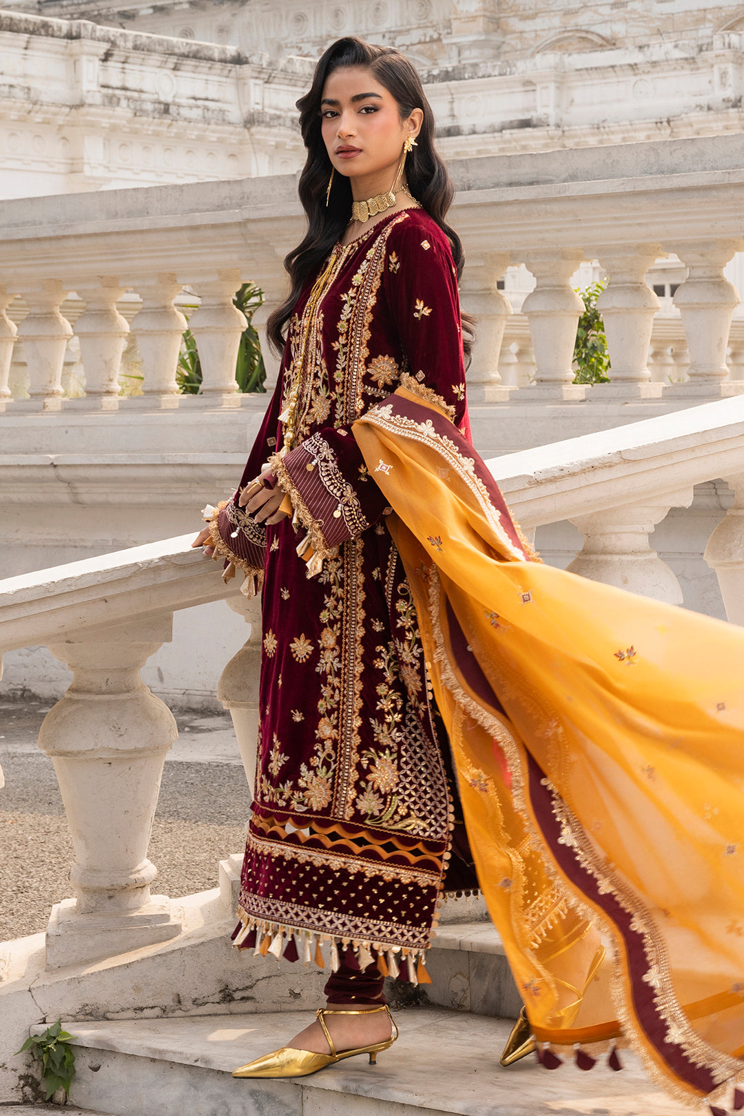 Embroidered Shirt Shalwar Dupatta - 4205