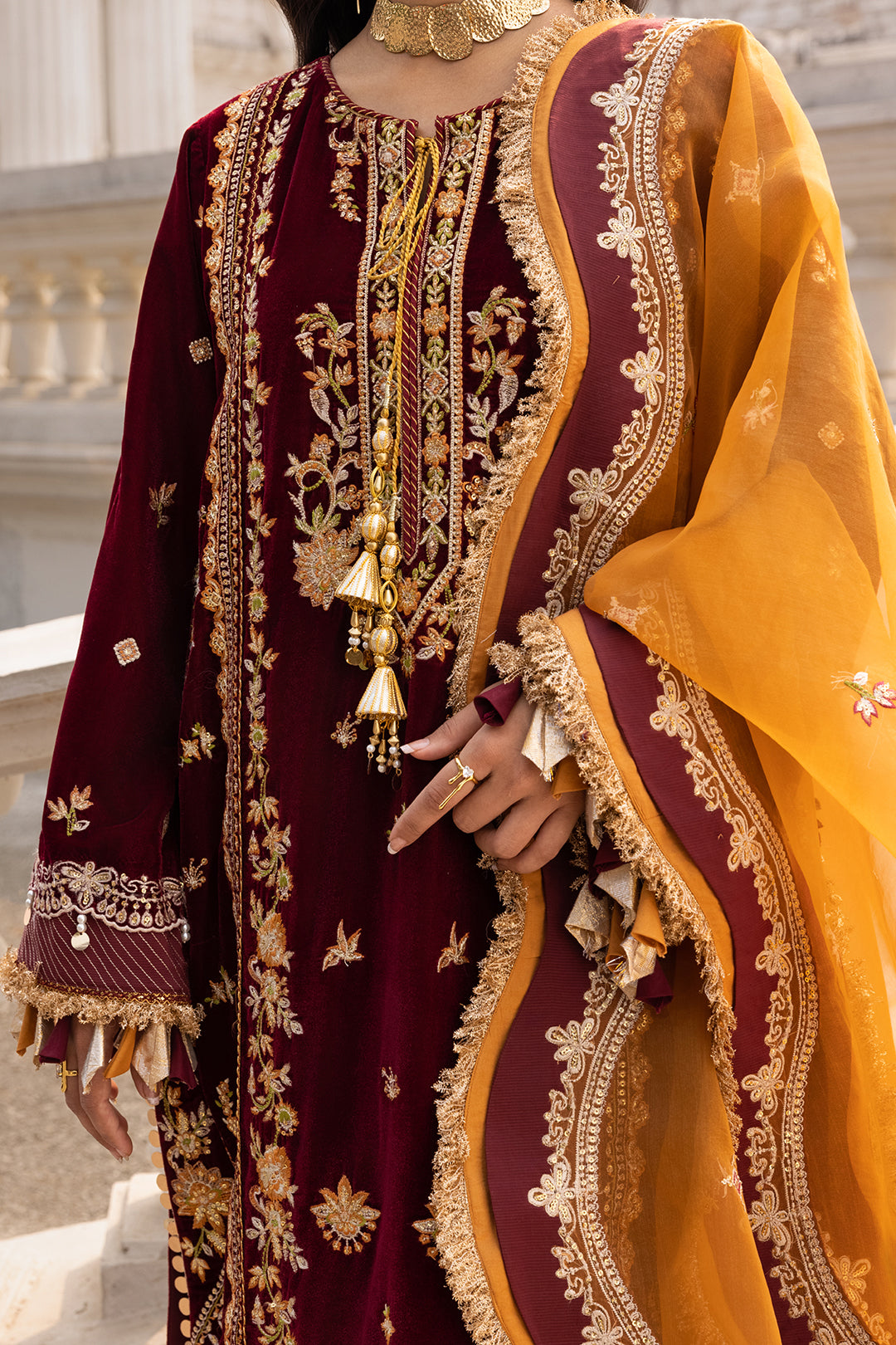 Embroidered Shirt Shalwar Dupatta - 4205