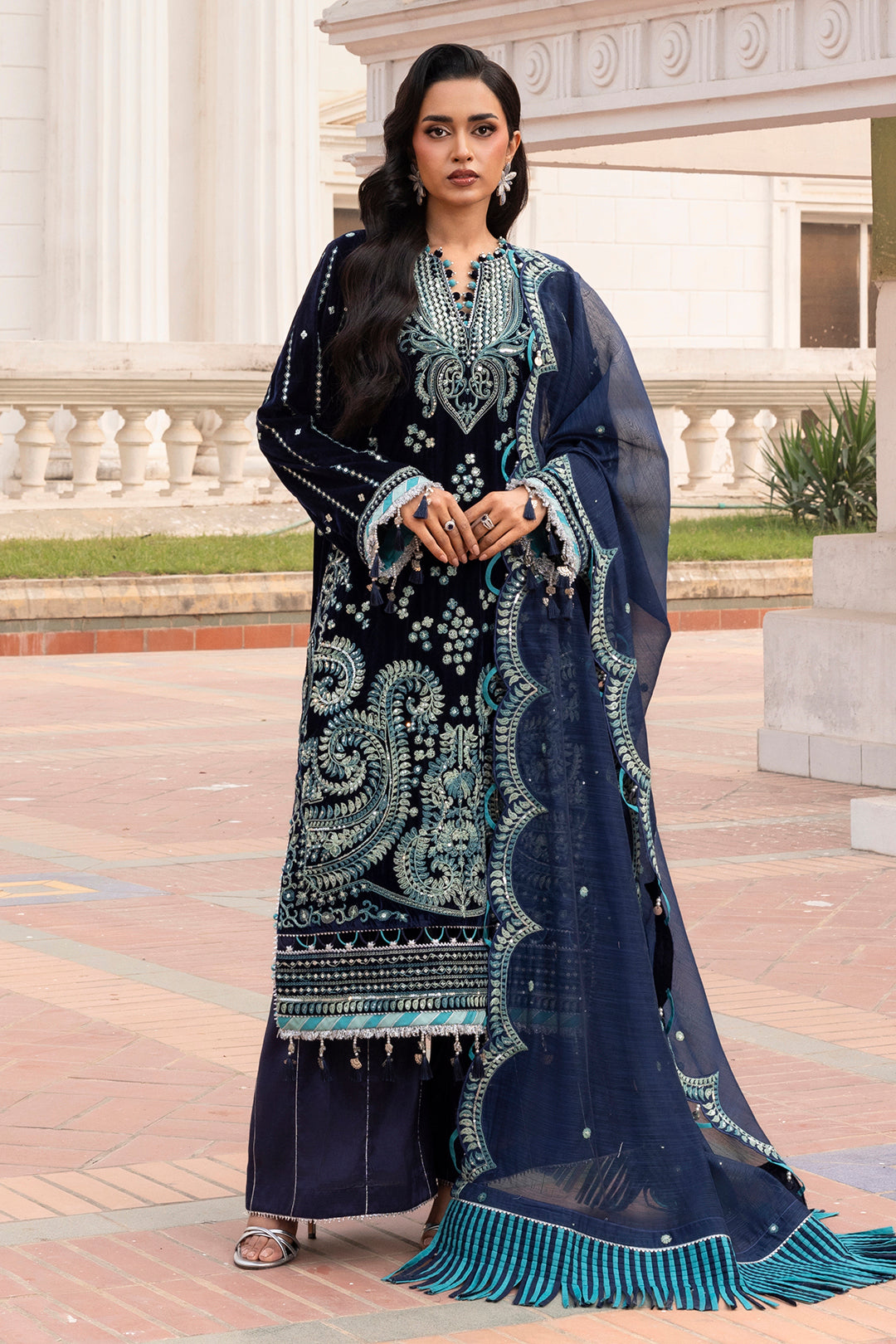 Embroidered Shirt Shalwar Dupatta - 4206
