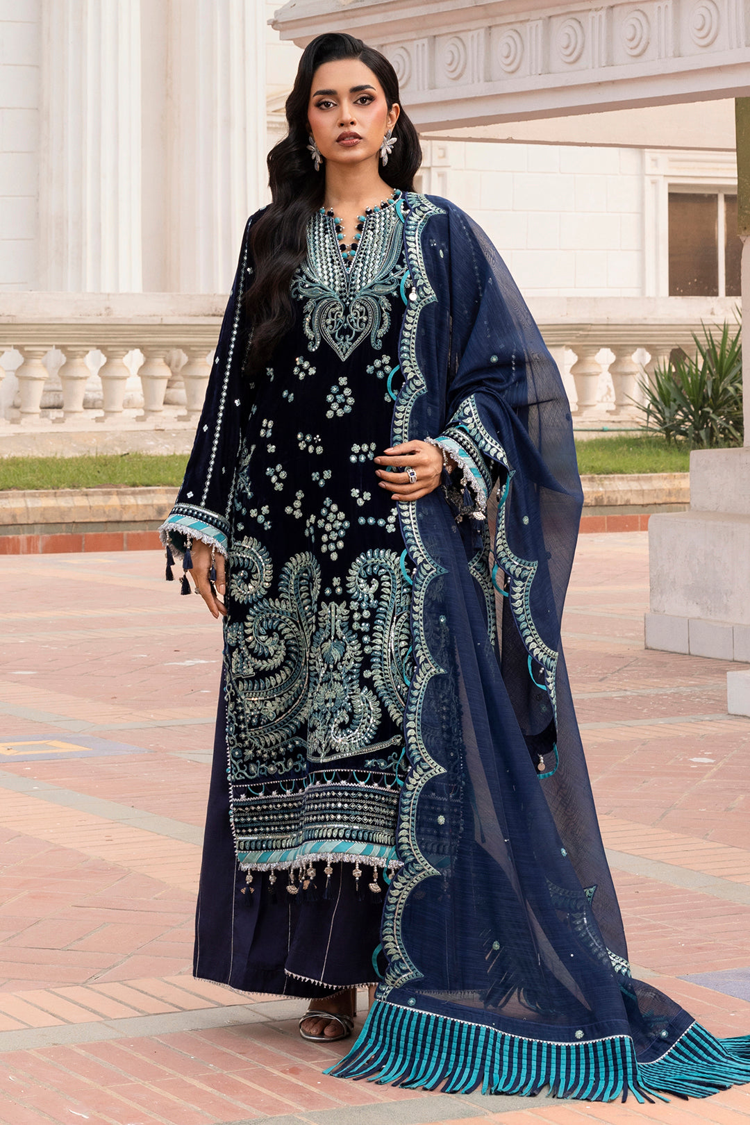 Embroidered Shirt Shalwar Dupatta - 4206