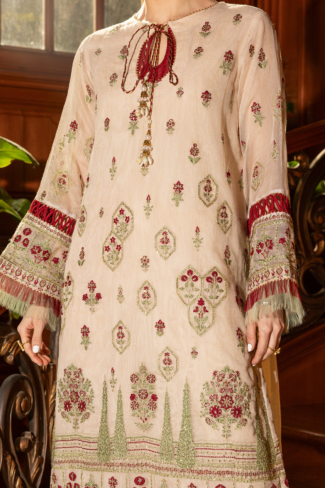 Embroidered Shirt Shalwar Dupatta - 4208