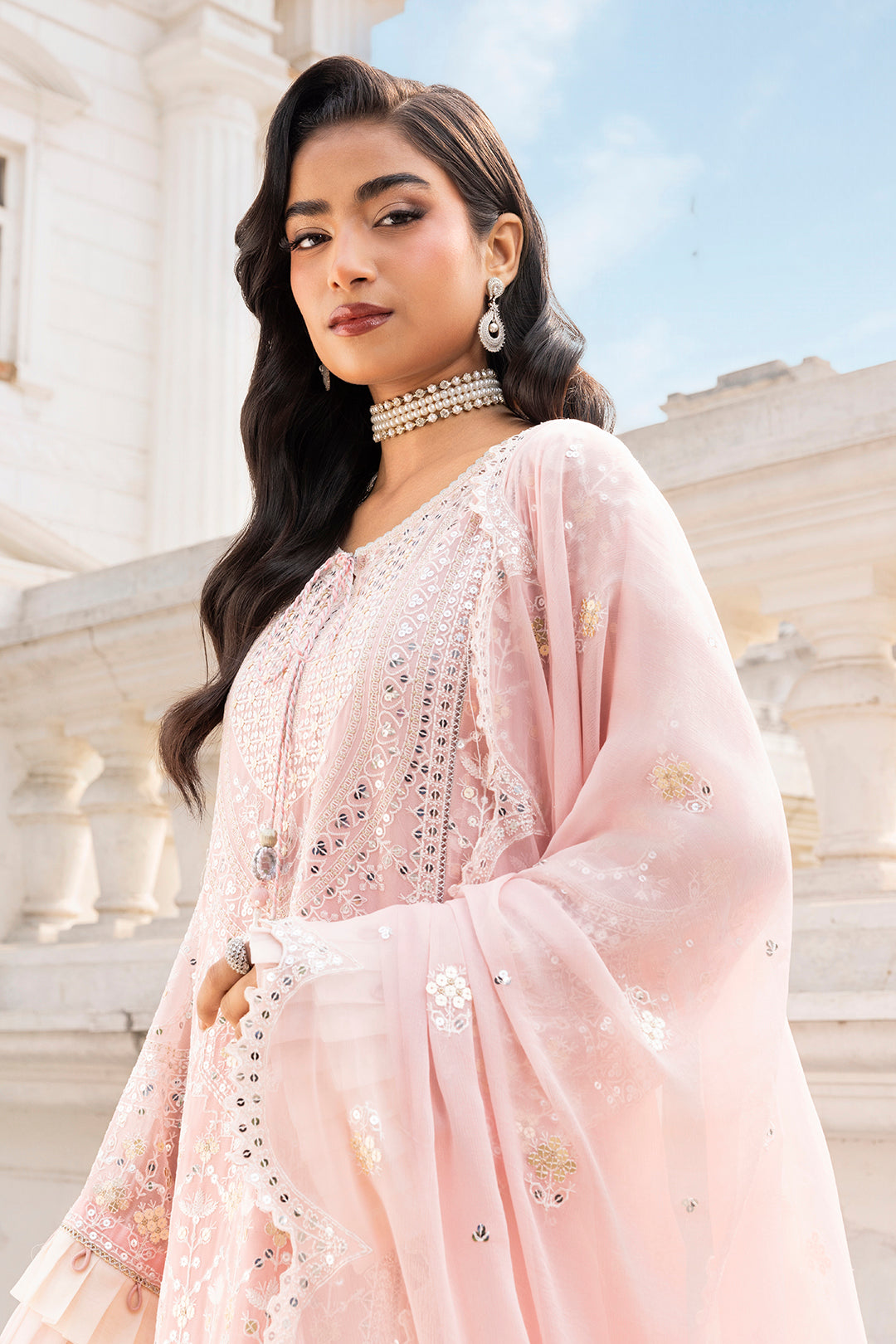 Embroidered Shirt Shalwar Dupatta - 4209