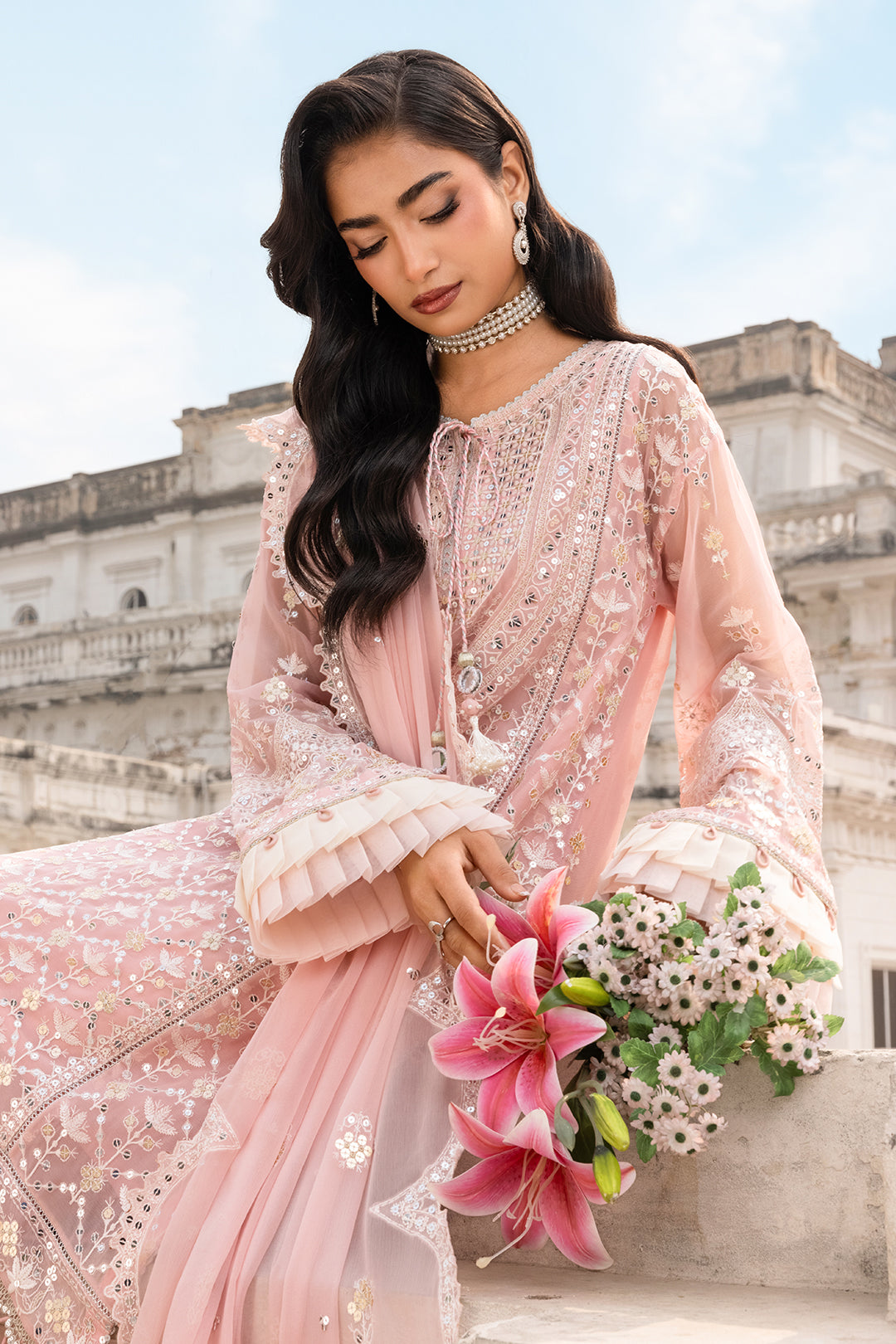 Embroidered Shirt Shalwar Dupatta - 4209