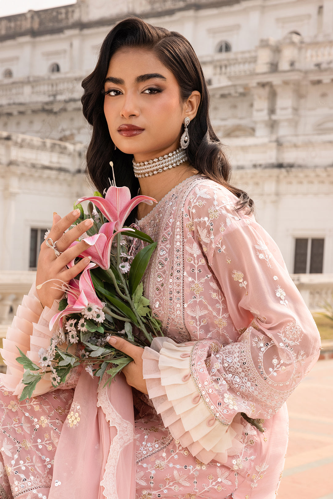 Embroidered Shirt Shalwar Dupatta - 4209