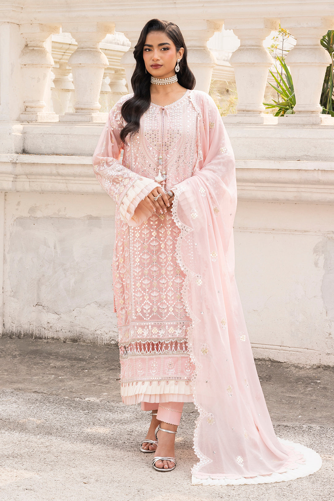 Embroidered Shirt Shalwar Dupatta - 4209