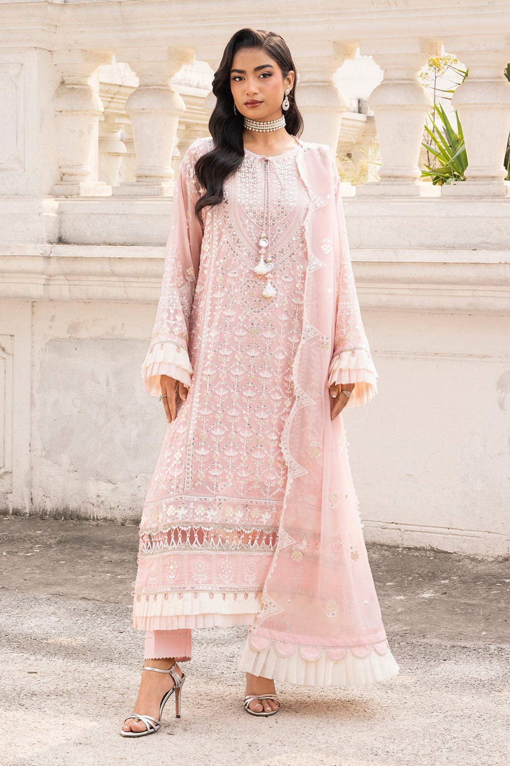 Embroidered Shirt Shalwar Dupatta - 4209